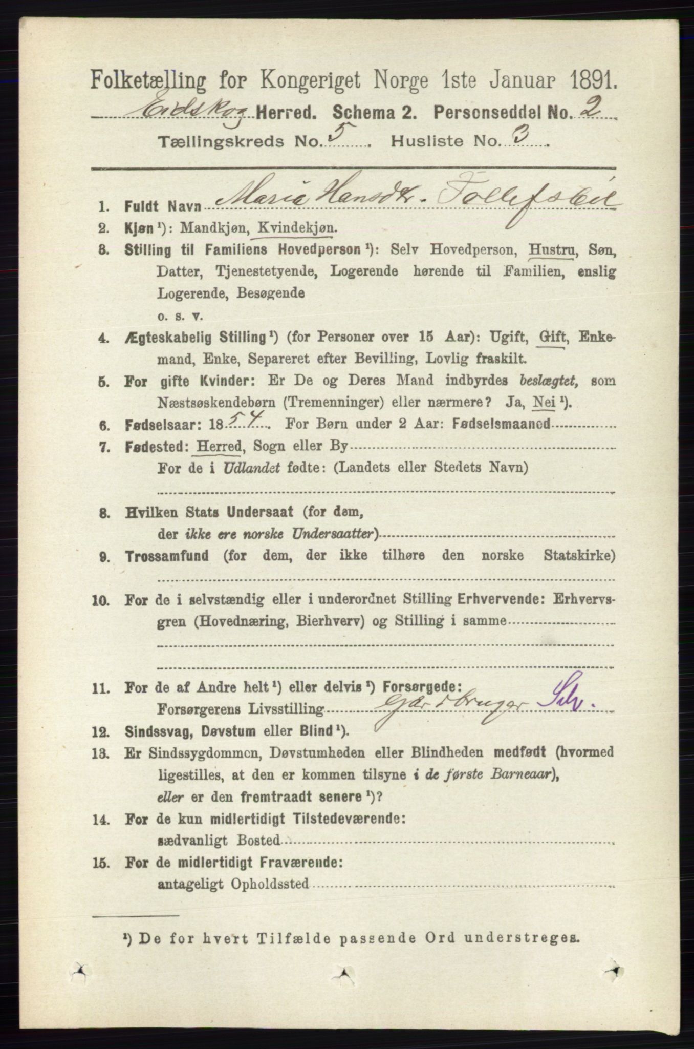 RA, 1891 census for 0420 Eidskog, 1891, p. 2072