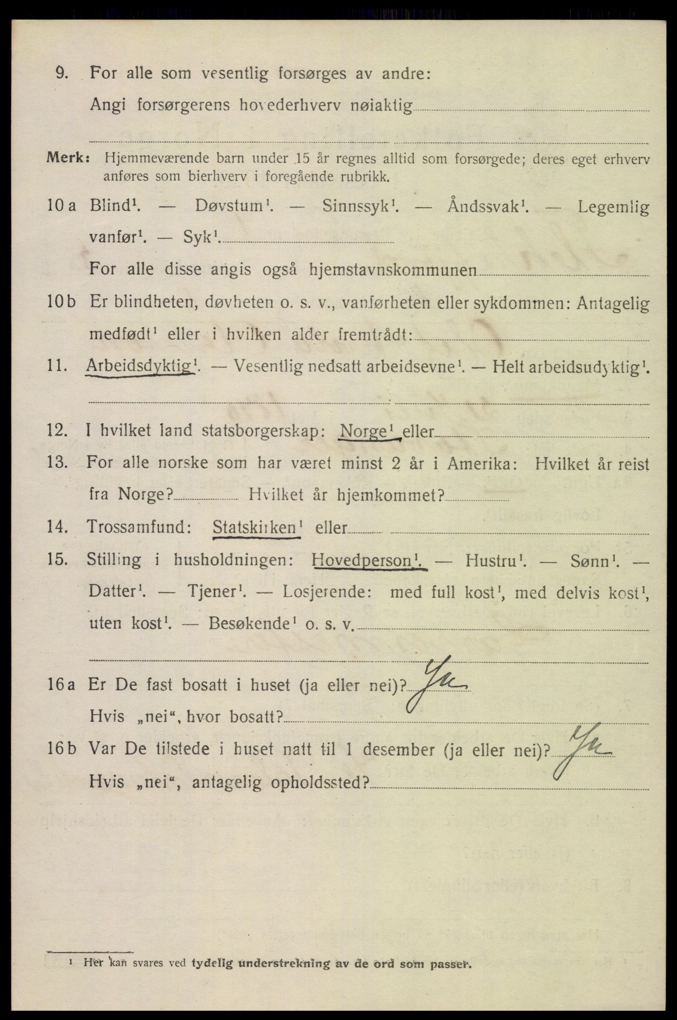 SAK, 1920 census for Flekkefjord, 1920, p. 3799