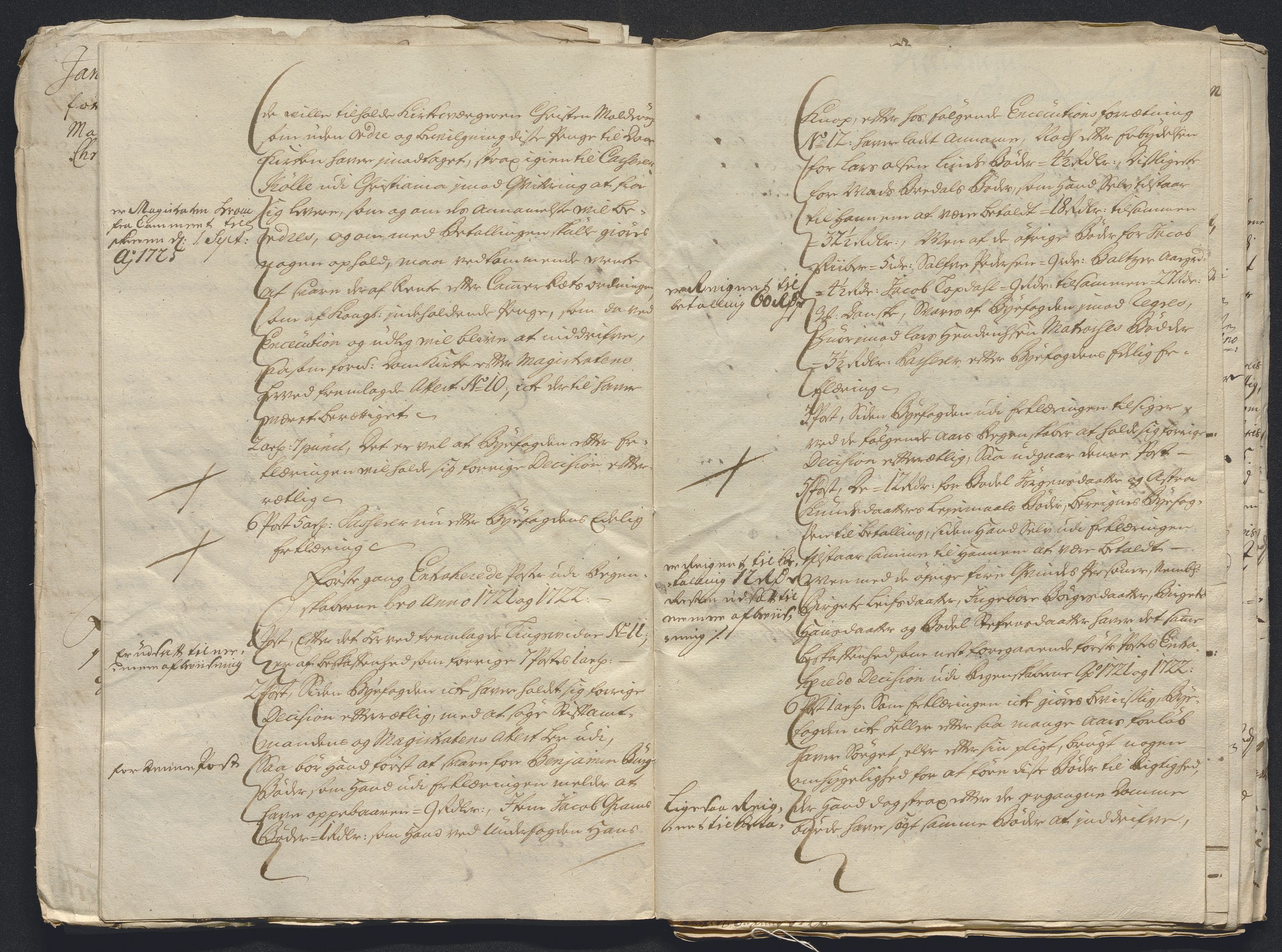 Rentekammeret inntil 1814, Reviderte regnskaper, Byregnskaper, AV/RA-EA-4066/R/Rm/L0286: [M19] Sikt og sakefall, 1719-1727, p. 282