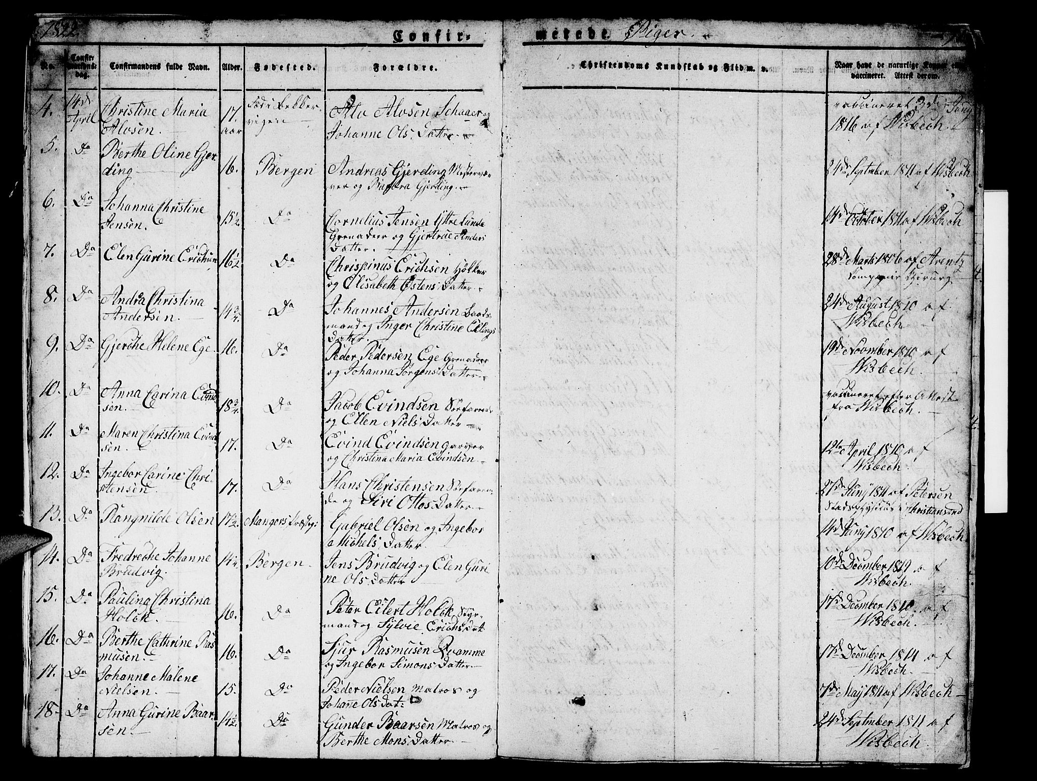 Domkirken sokneprestembete, SAB/A-74801/H/Hab/L0002: Parish register (copy) no. A 2, 1821-1839, p. 291
