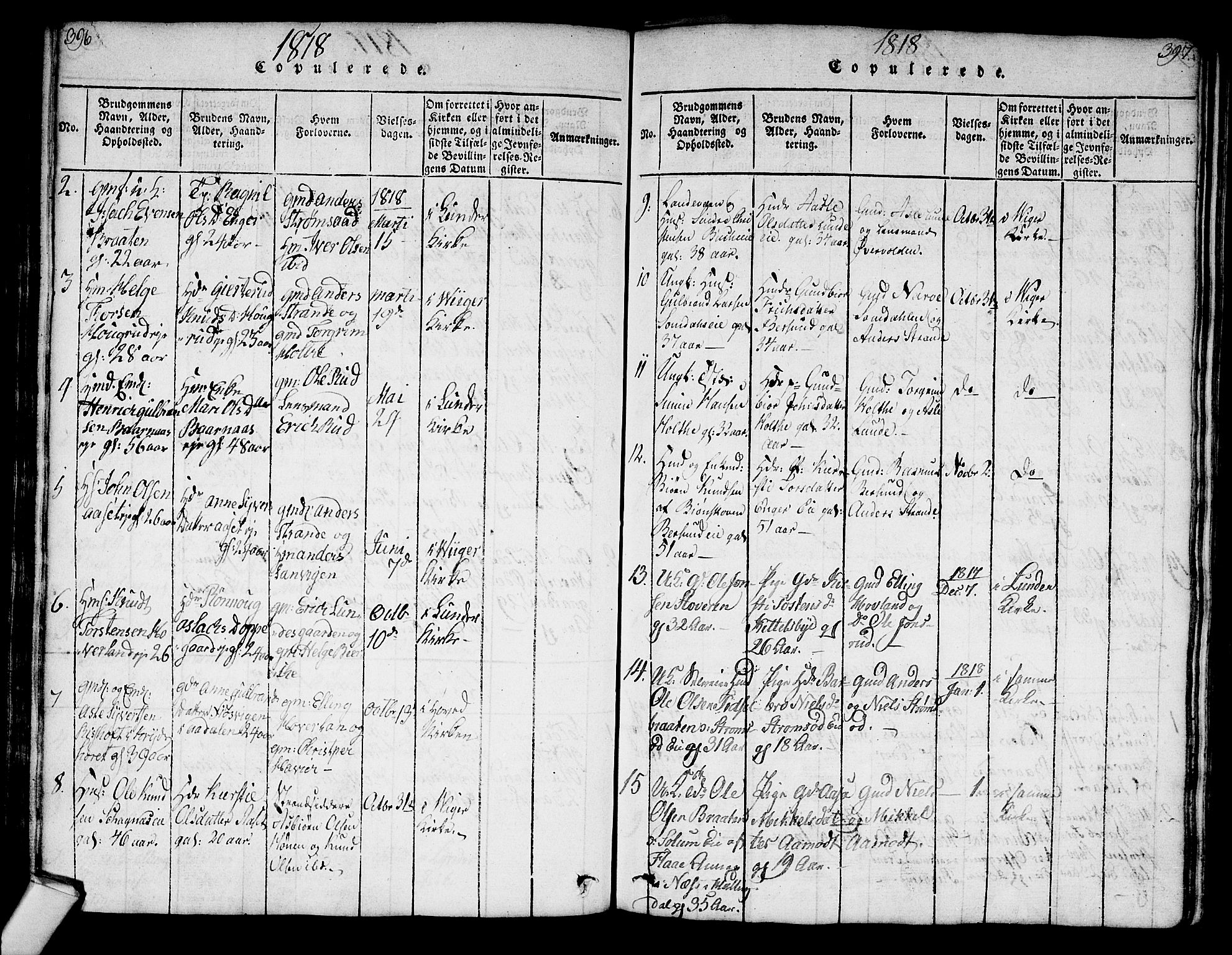 Norderhov kirkebøker, SAKO/A-237/G/Ga/L0003: Parish register (copy) no. I 3 /2, 1814-1876, p. 396-397