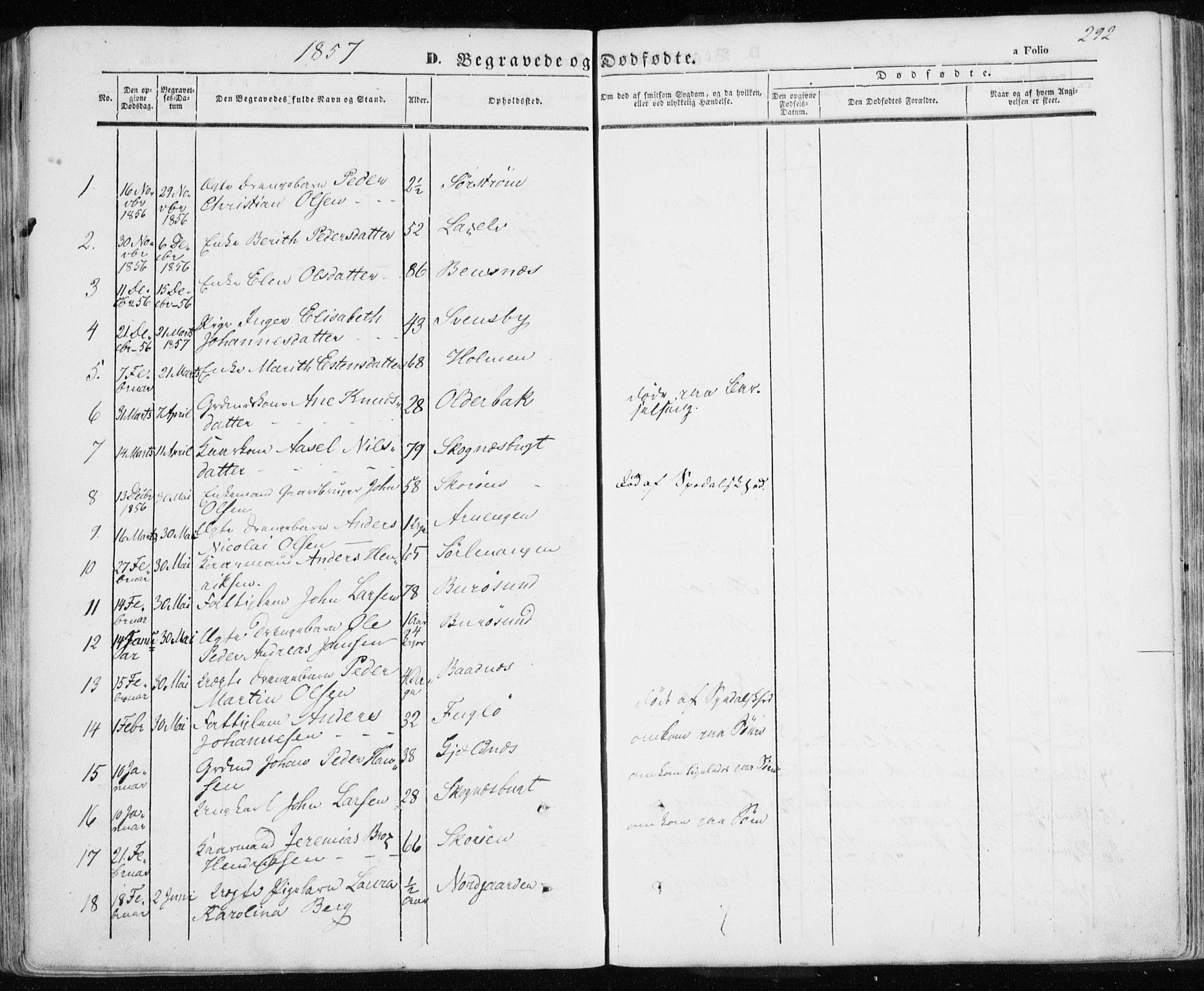 Karlsøy sokneprestembete, SATØ/S-1299/H/Ha/Haa/L0003kirke: Parish register (official) no. 3, 1843-1860, p. 292