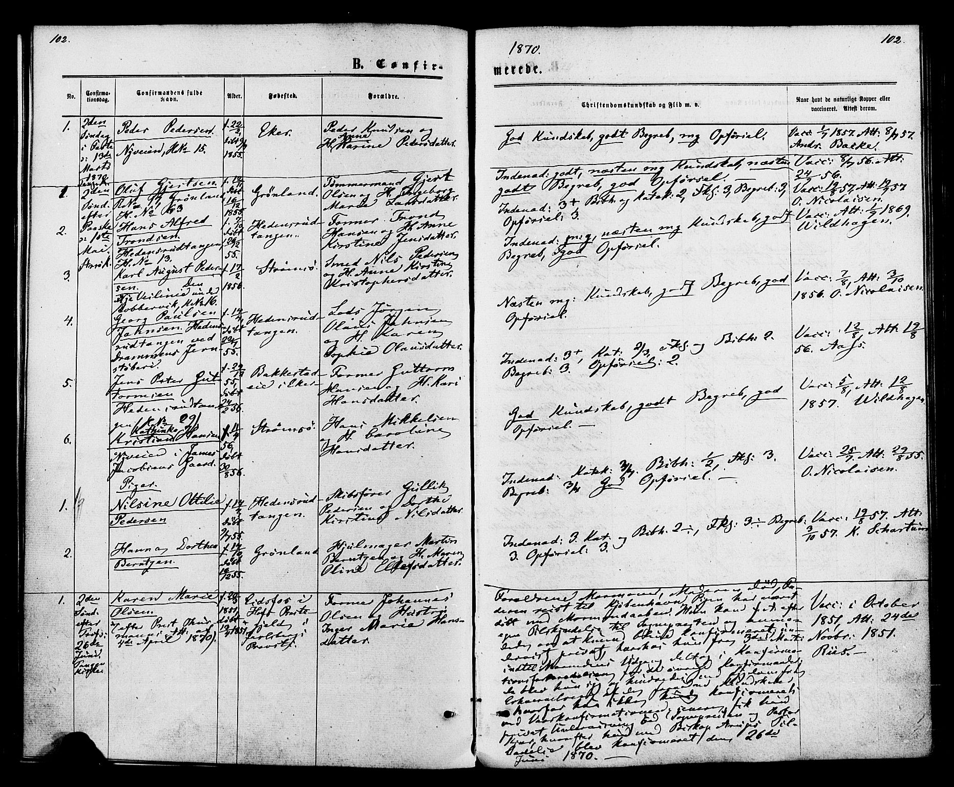 Strømsø kirkebøker, AV/SAKO-A-246/F/Fa/L0020: Parish register (official) no. I 20, 1870-1878, p. 102