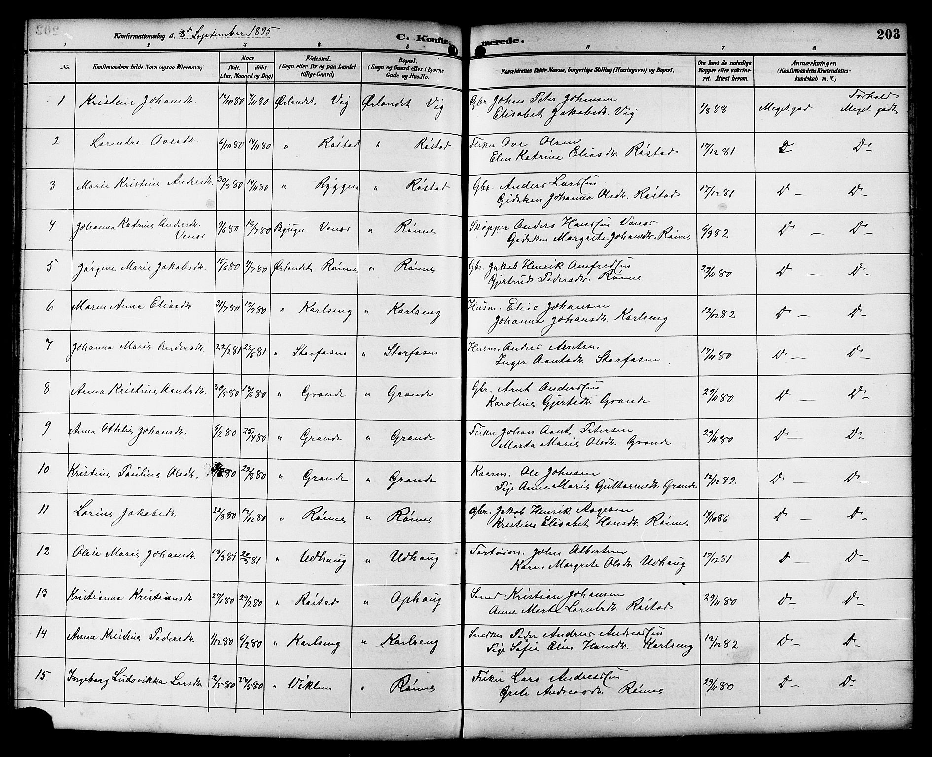 Ministerialprotokoller, klokkerbøker og fødselsregistre - Sør-Trøndelag, SAT/A-1456/659/L0746: Parish register (copy) no. 659C03, 1893-1912, p. 203