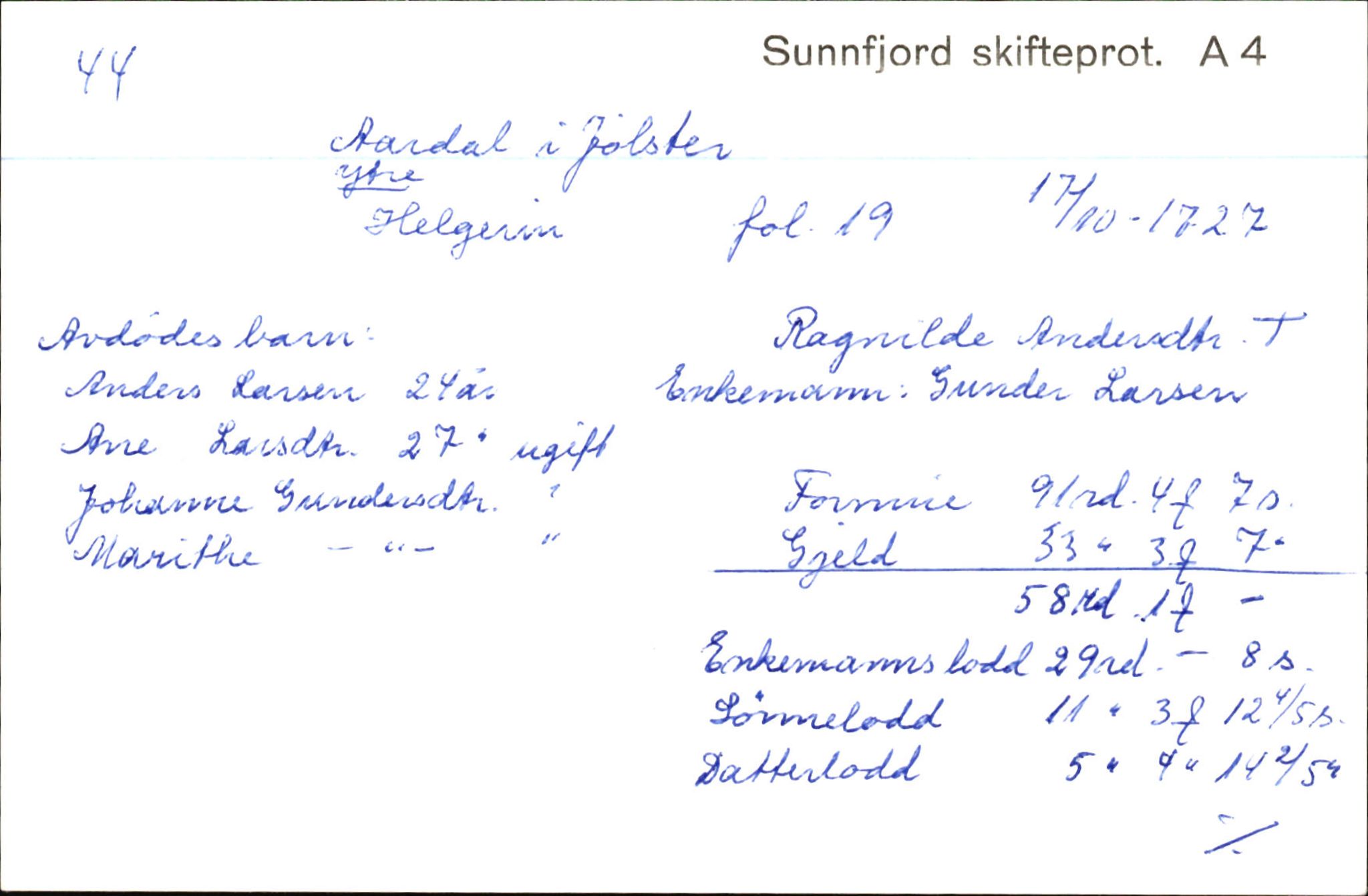 Skiftekort ved Statsarkivet i Bergen, SAB/SKIFTEKORT/003/L0003: Skifteprotokoll nr. 4-5, 1737-1751, p. 404