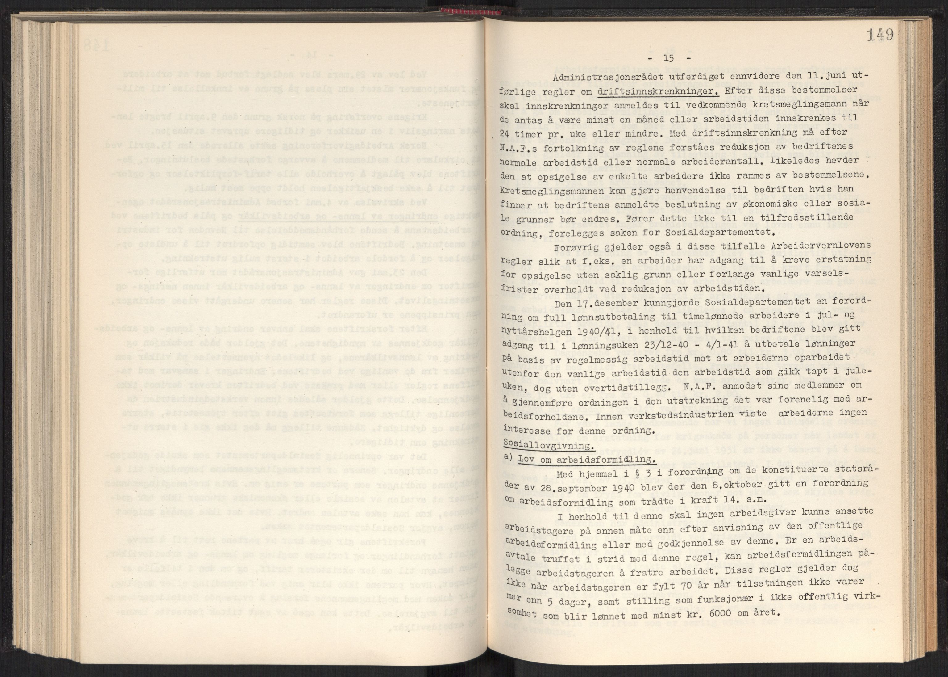 Teknologibedriftenes Landsforening TBL, AV/RA-PA-1700/A/Ad/L0006: Årsberetning med register, 1937-1943, p. 149