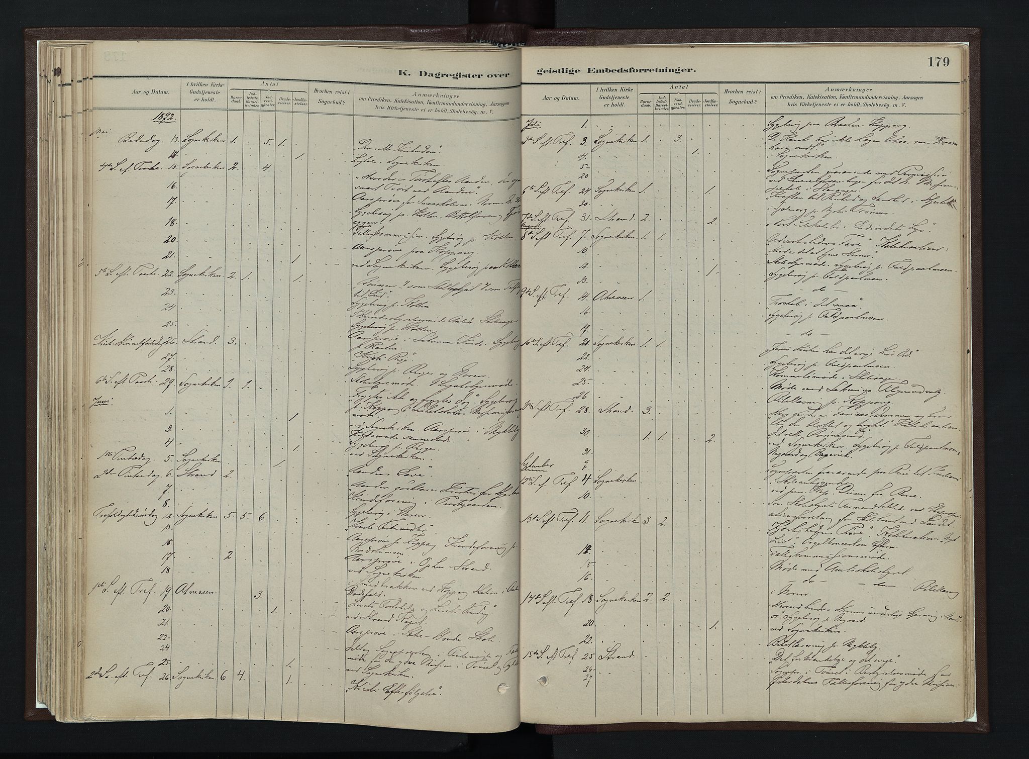 Stor-Elvdal prestekontor, AV/SAH-PREST-052/H/Ha/Haa/L0003: Parish register (official) no. 3, 1882-1901, p. 179