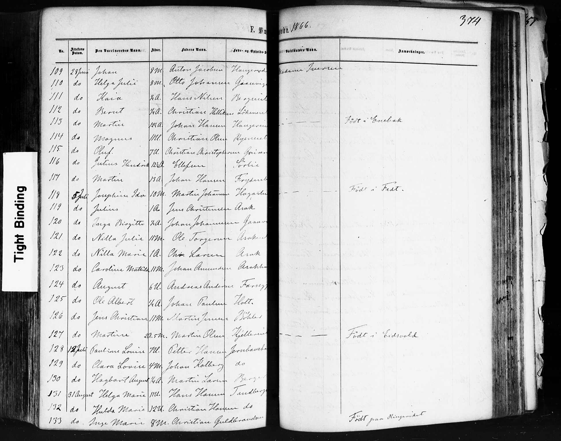 Skedsmo prestekontor Kirkebøker, AV/SAO-A-10033a/F/Fa/L0011: Parish register (official) no. I 11, 1866-1876, p. 374