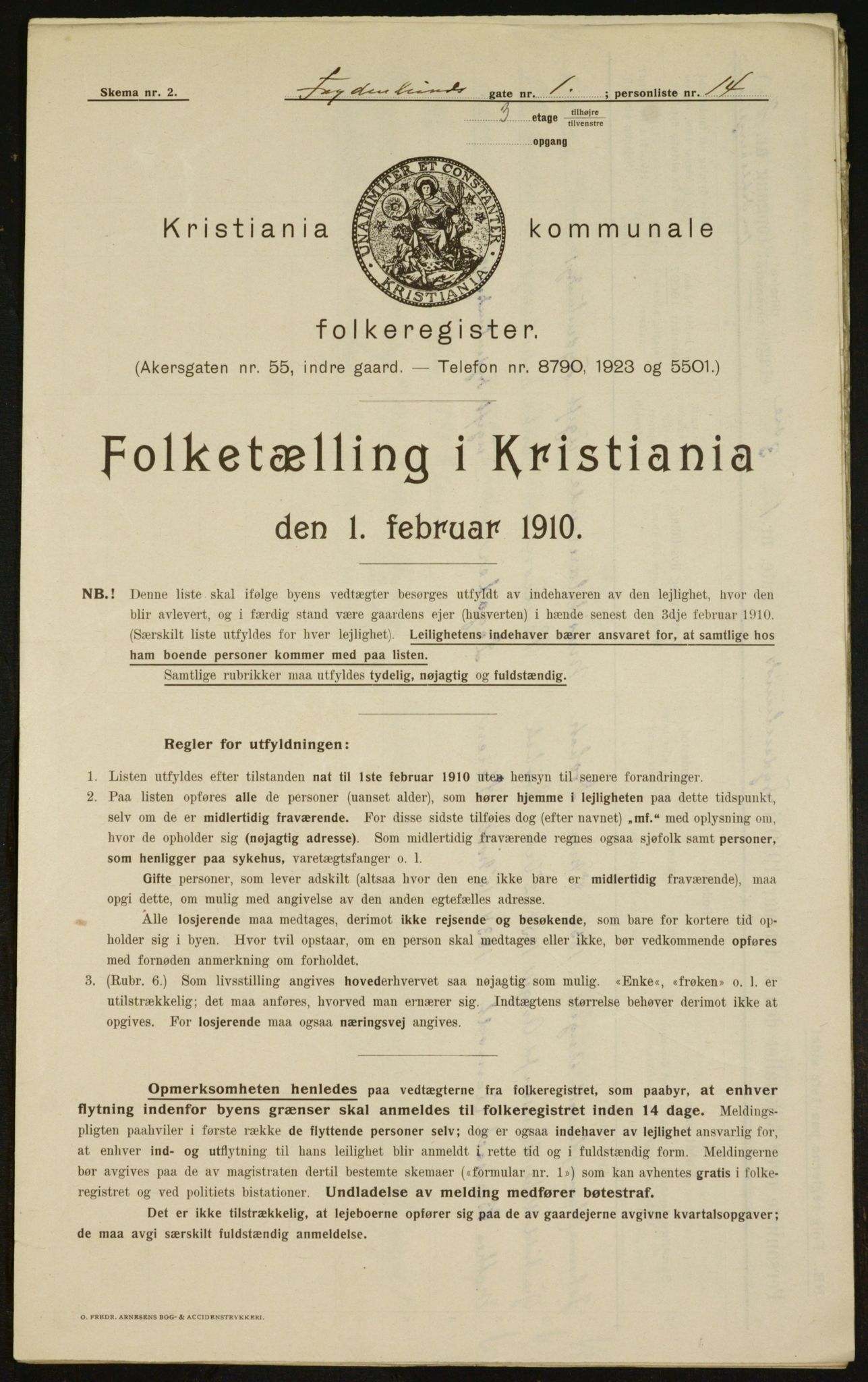 OBA, Municipal Census 1910 for Kristiania, 1910, p. 26181