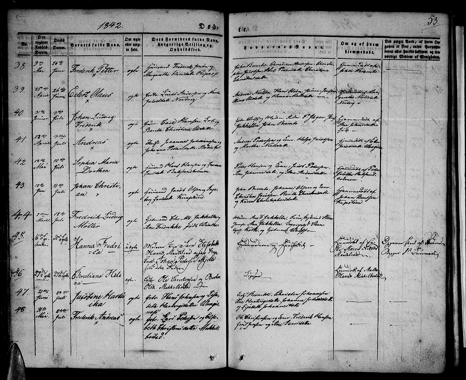 Ministerialprotokoller, klokkerbøker og fødselsregistre - Nordland, SAT/A-1459/801/L0006: Parish register (official) no. 801A06, 1834-1845, p. 53