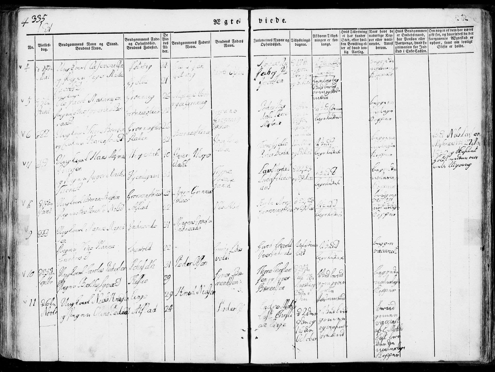 Ministerialprotokoller, klokkerbøker og fødselsregistre - Møre og Romsdal, AV/SAT-A-1454/519/L0248: Parish register (official) no. 519A07, 1829-1860, p. 335