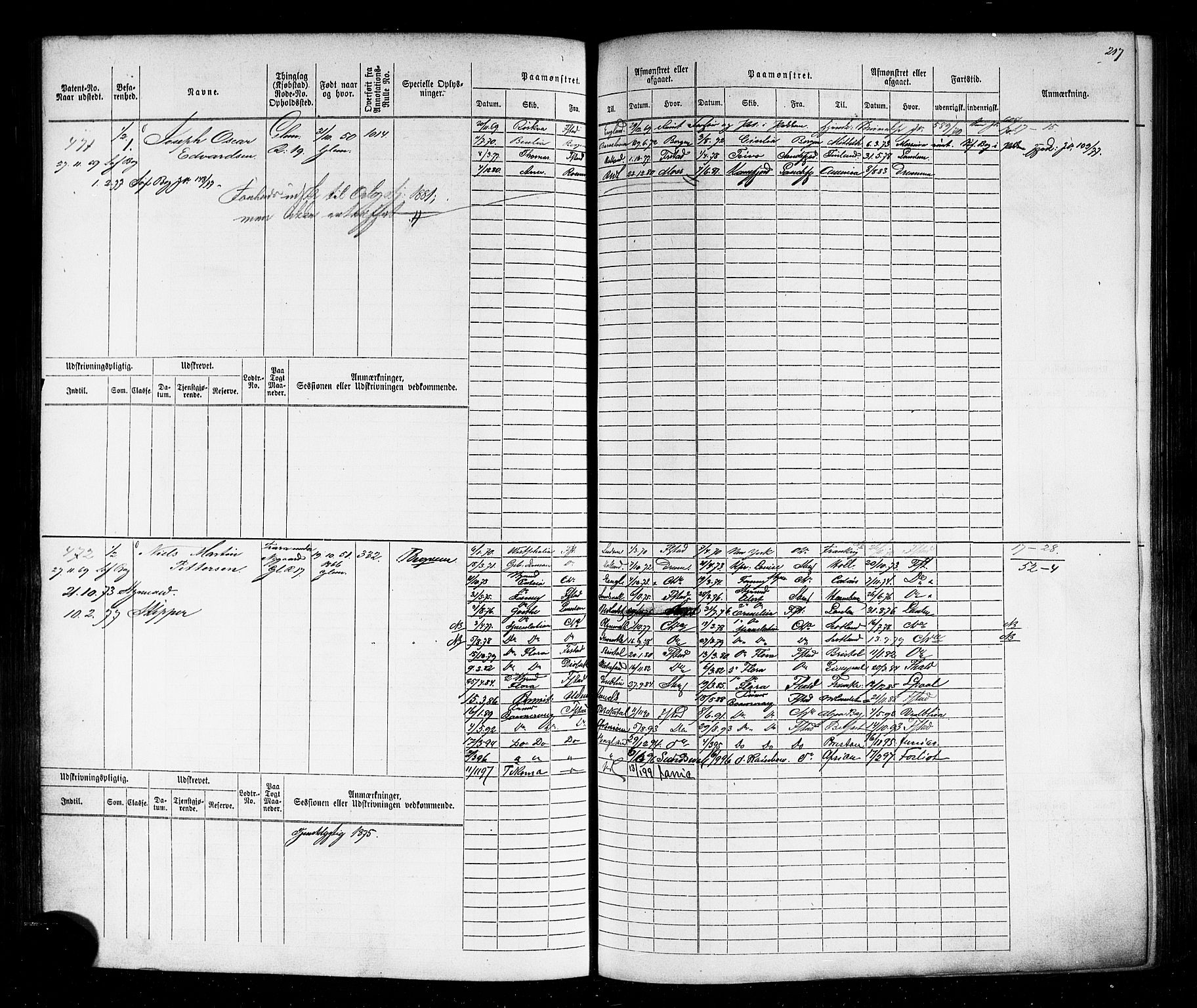 Fredrikstad mønstringskontor, AV/SAO-A-10569b/F/Fc/Fcb/L0003: Hovedrulle, 1863-1871, p. 221