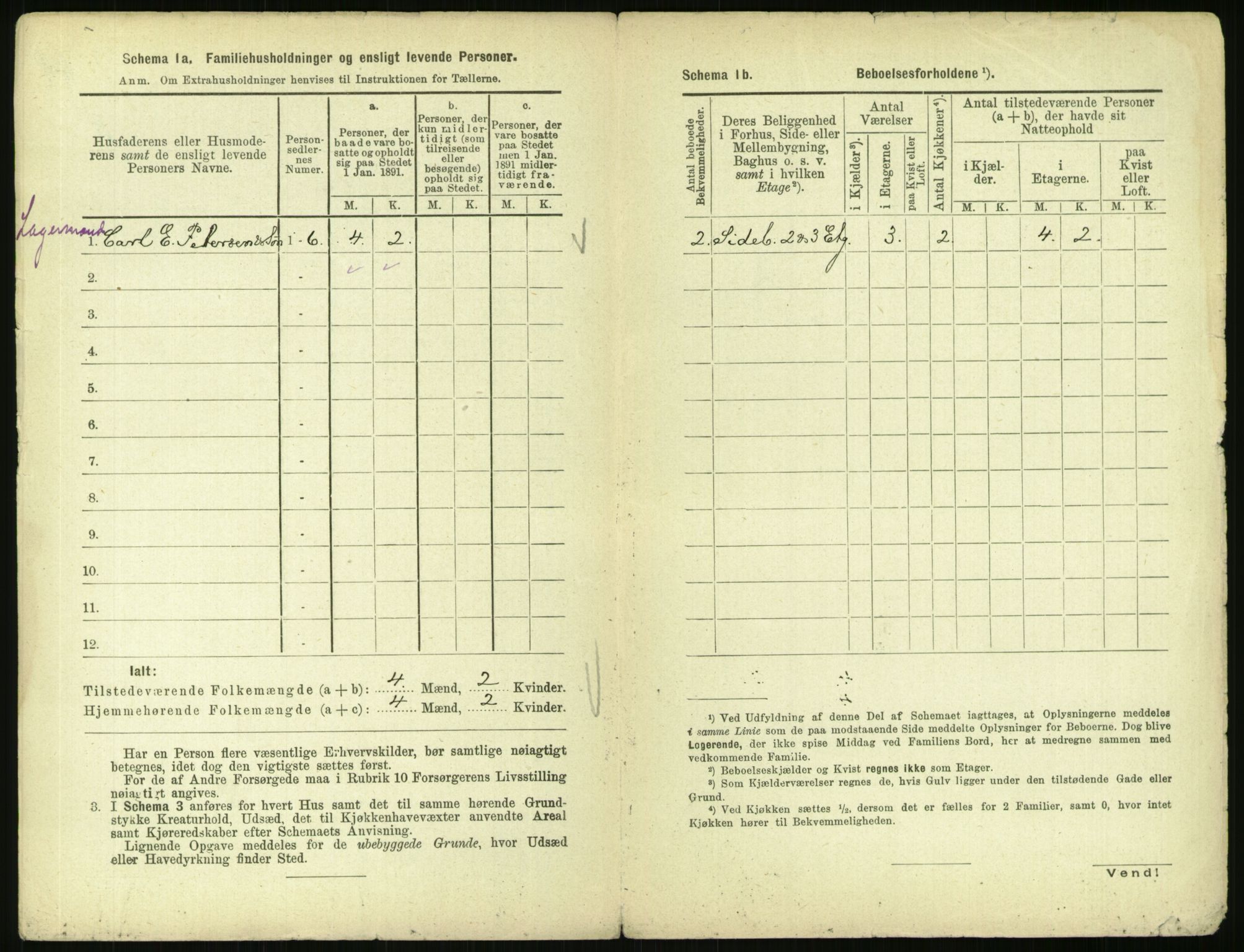 RA, 1891 census for 0301 Kristiania, 1891, p. 3329