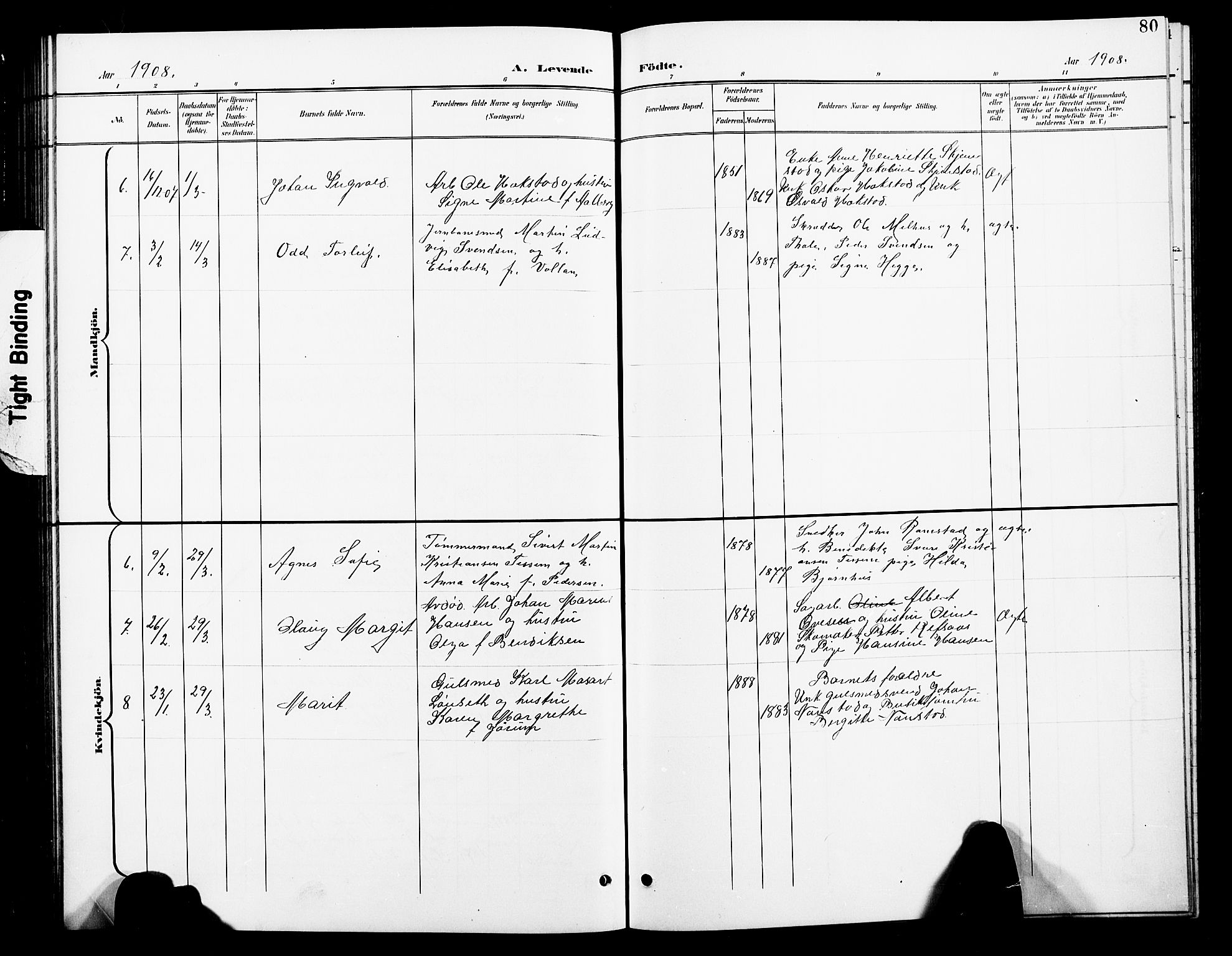 Ministerialprotokoller, klokkerbøker og fødselsregistre - Nord-Trøndelag, AV/SAT-A-1458/739/L0375: Parish register (copy) no. 739C03, 1898-1908, p. 80