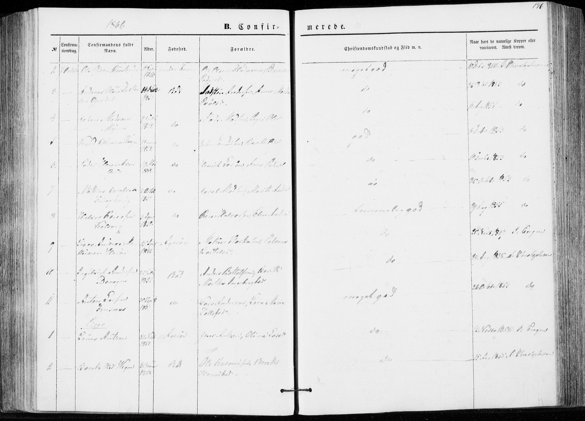 Ministerialprotokoller, klokkerbøker og fødselsregistre - Møre og Romsdal, AV/SAT-A-1454/566/L0767: Parish register (official) no. 566A06, 1852-1868, p. 146