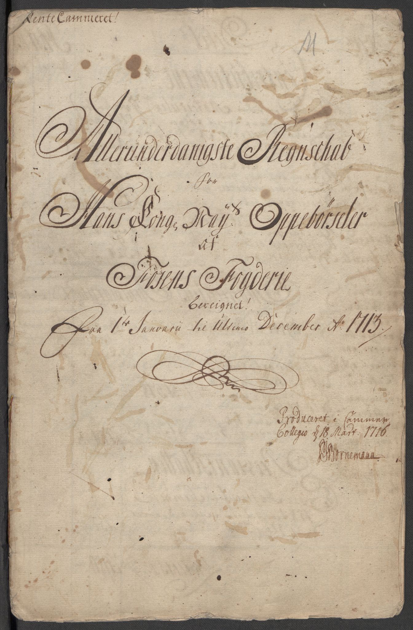 Rentekammeret inntil 1814, Reviderte regnskaper, Fogderegnskap, AV/RA-EA-4092/R57/L3861: Fogderegnskap Fosen, 1712-1713, p. 265