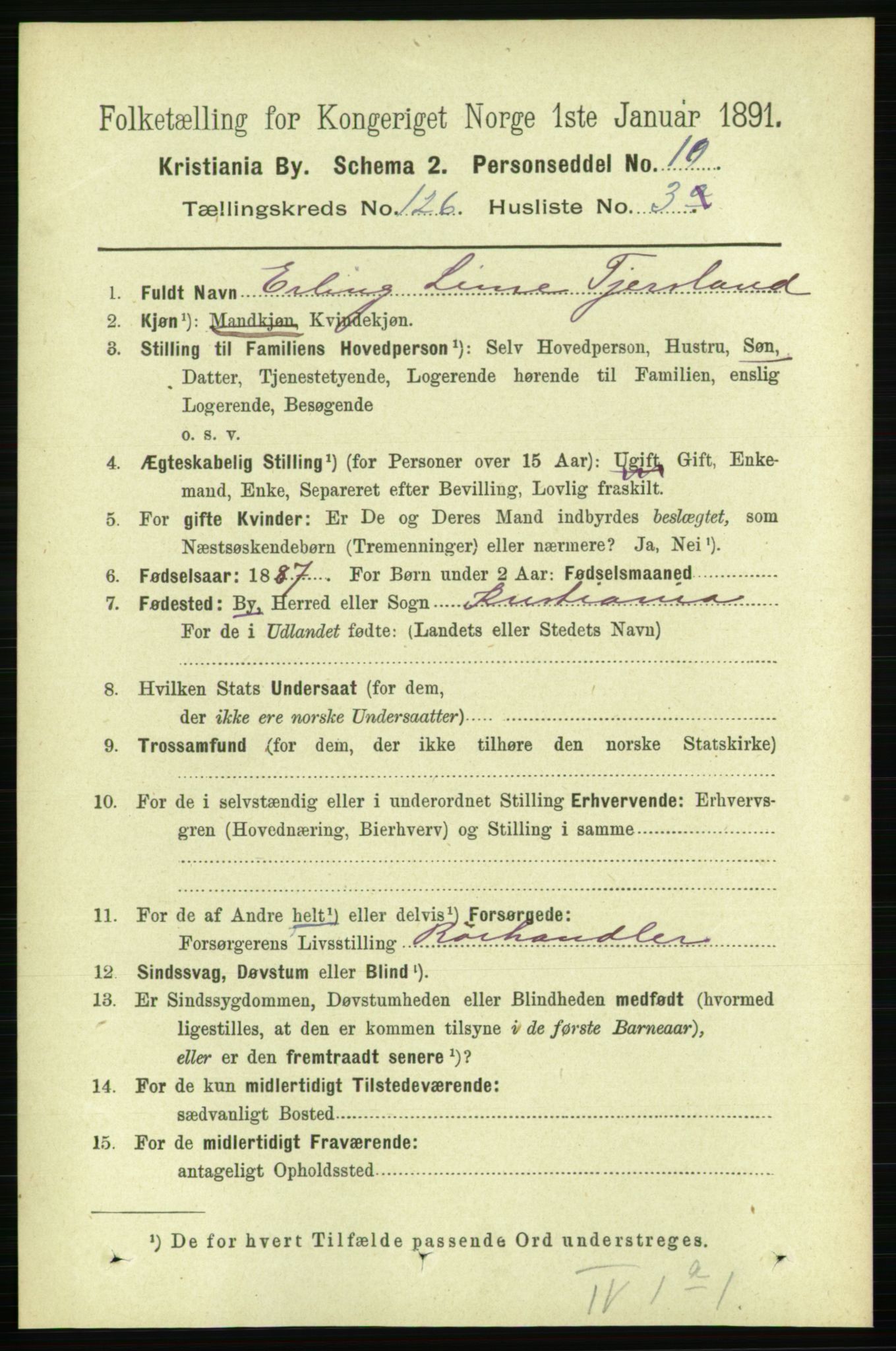 RA, 1891 census for 0301 Kristiania, 1891, p. 67226