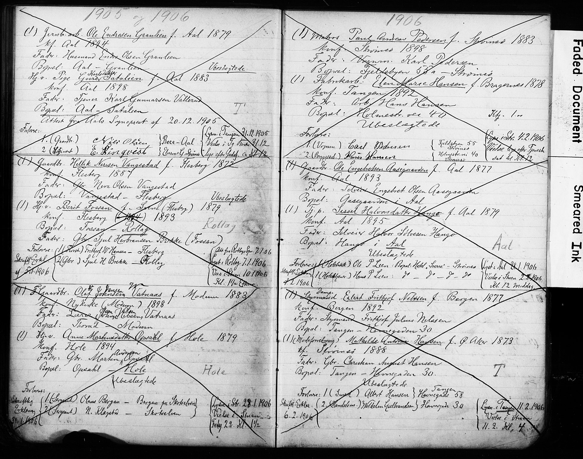 Strømsø kirkebøker, AV/SAKO-A-246/H/Ha/L0011: Banns register no. 11, 1903-1911