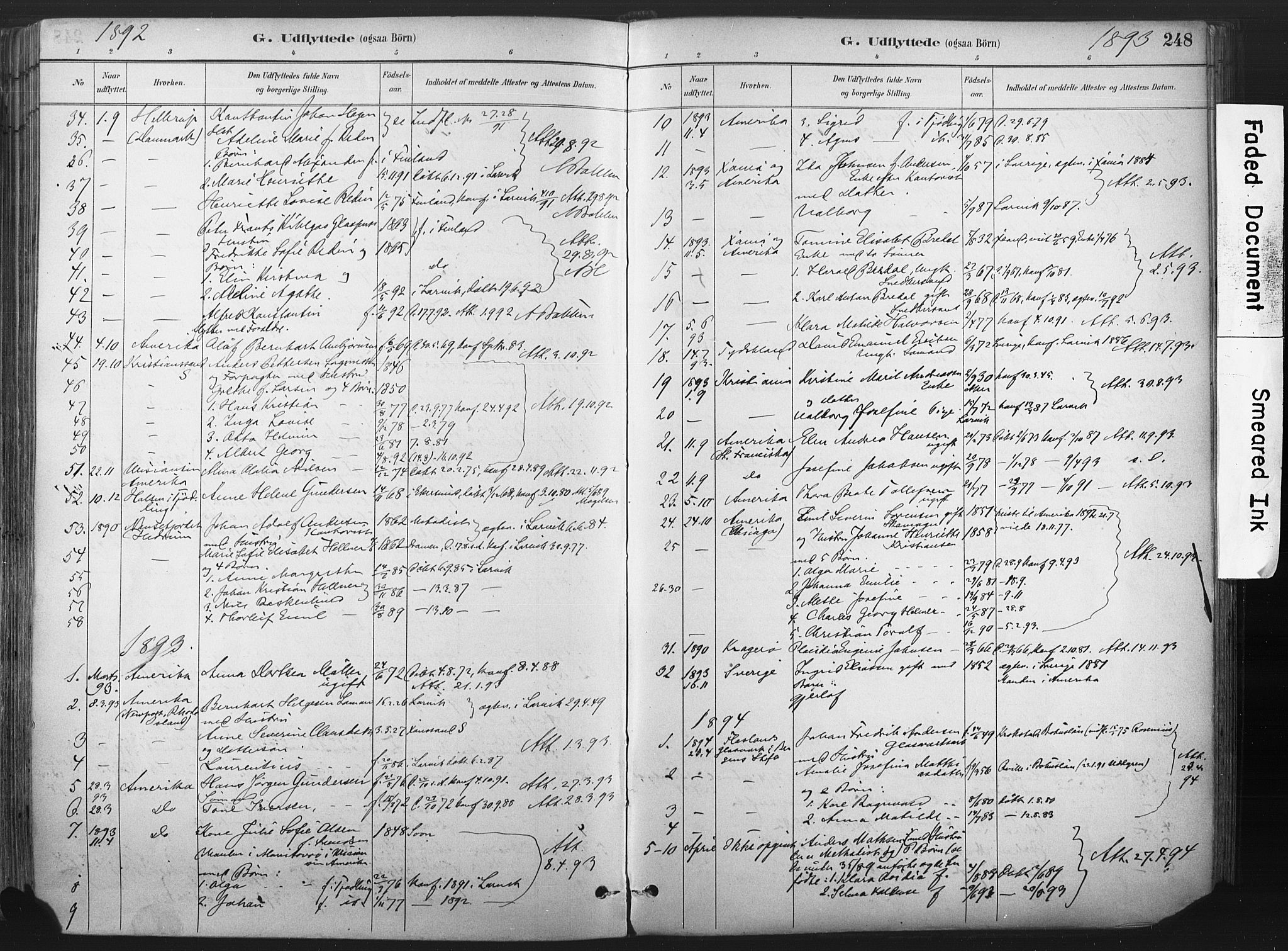 Larvik kirkebøker, SAKO/A-352/F/Fa/L0010: Parish register (official) no. I 10, 1884-1910, p. 248