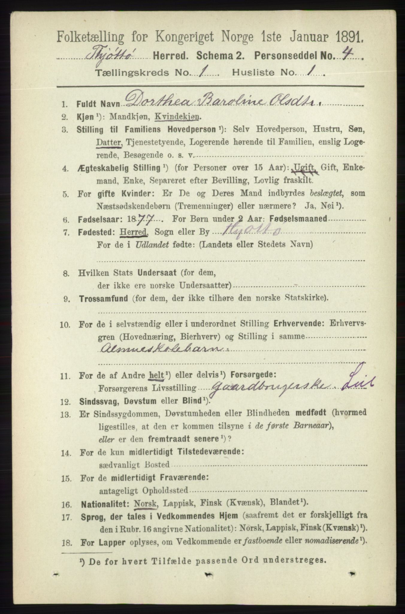 RA, 1891 census for 1817 Tjøtta, 1891, p. 133