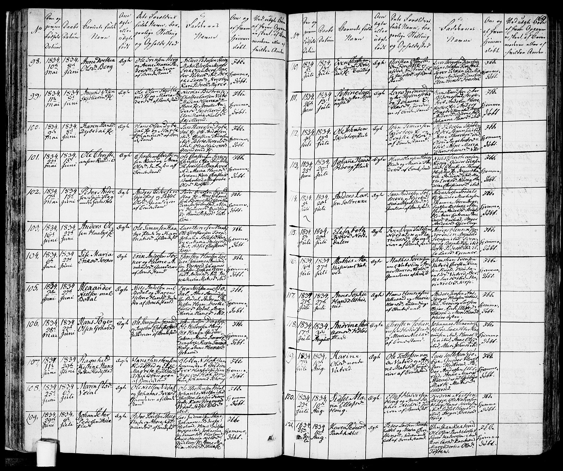 Rakkestad prestekontor Kirkebøker, AV/SAO-A-2008/F/Fa/L0007: Parish register (official) no. I 7, 1825-1841, p. 69