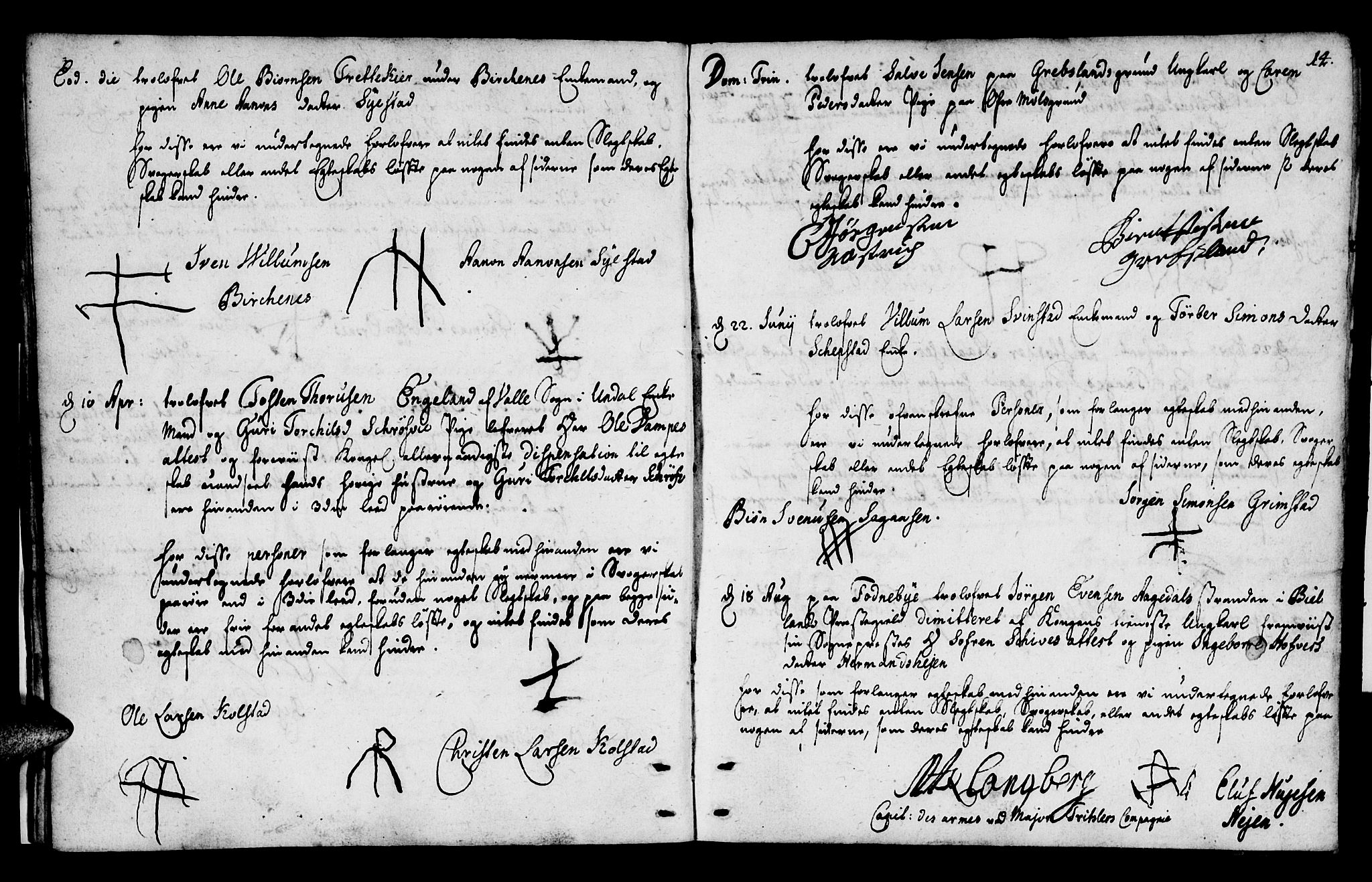 Mandal sokneprestkontor, SAK/1111-0030/F/Fa/Fab/L0001: Parish register (official) no. A 1, 1720-1793, p. 14
