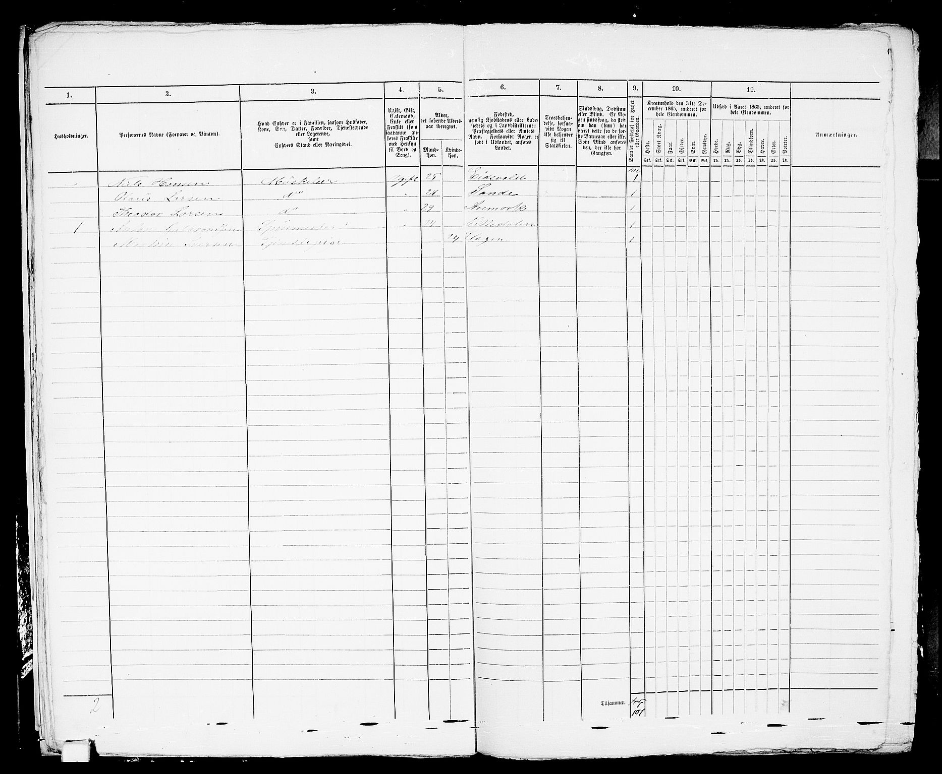 RA, 1865 census for Horten, 1865, p. 21