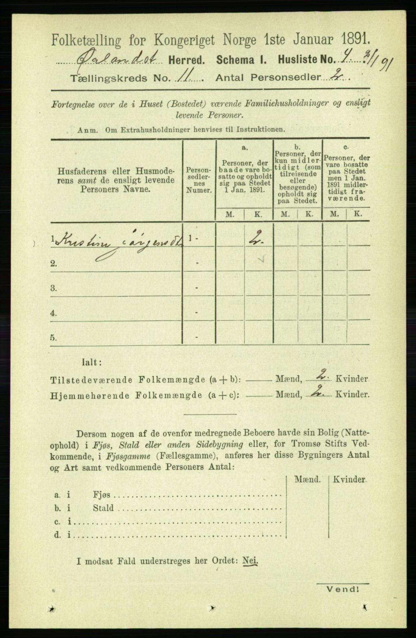 RA, 1891 census for 1621 Ørland, 1891, p. 4857