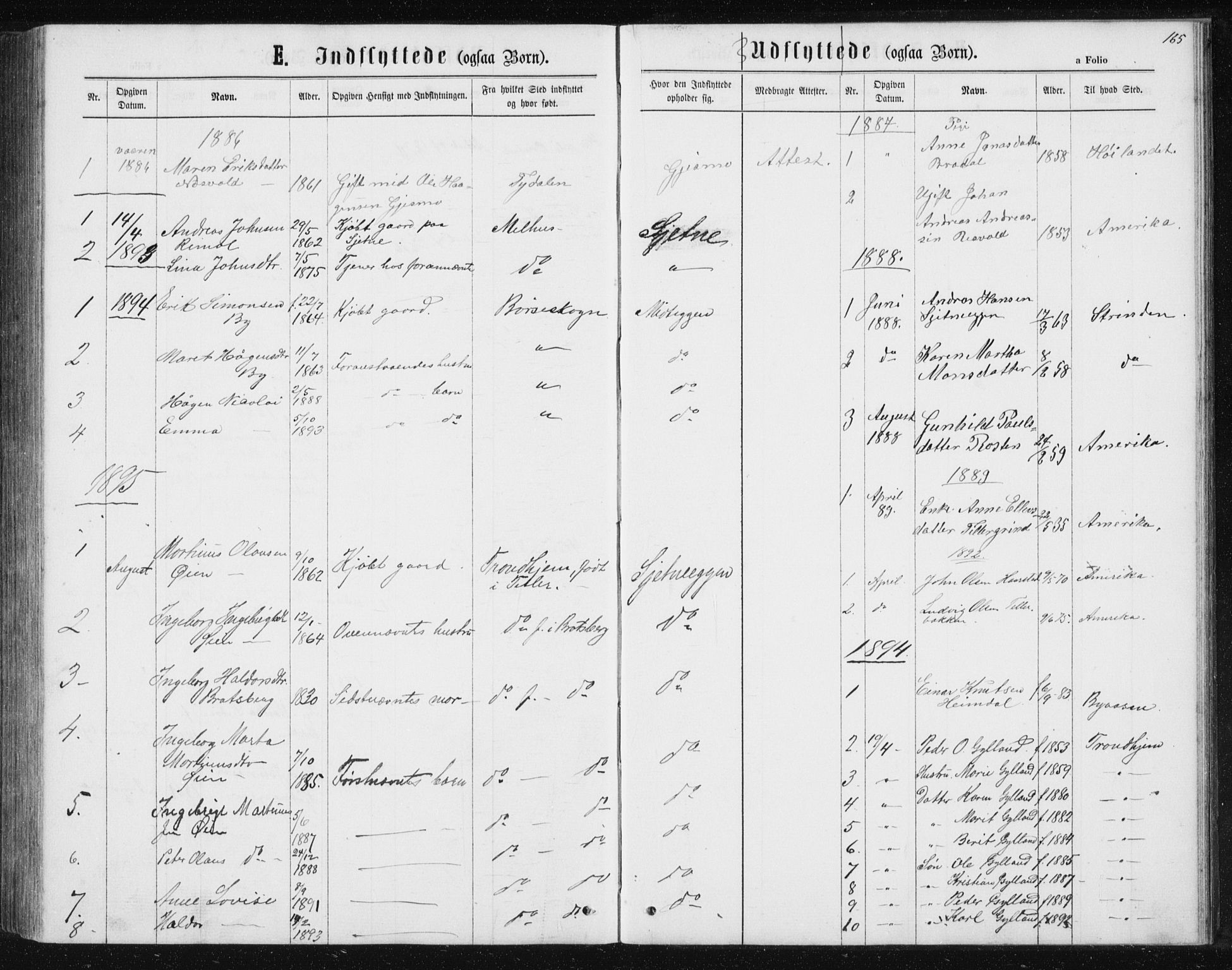 Ministerialprotokoller, klokkerbøker og fødselsregistre - Sør-Trøndelag, SAT/A-1456/621/L0459: Parish register (copy) no. 621C02, 1866-1895, p. 165