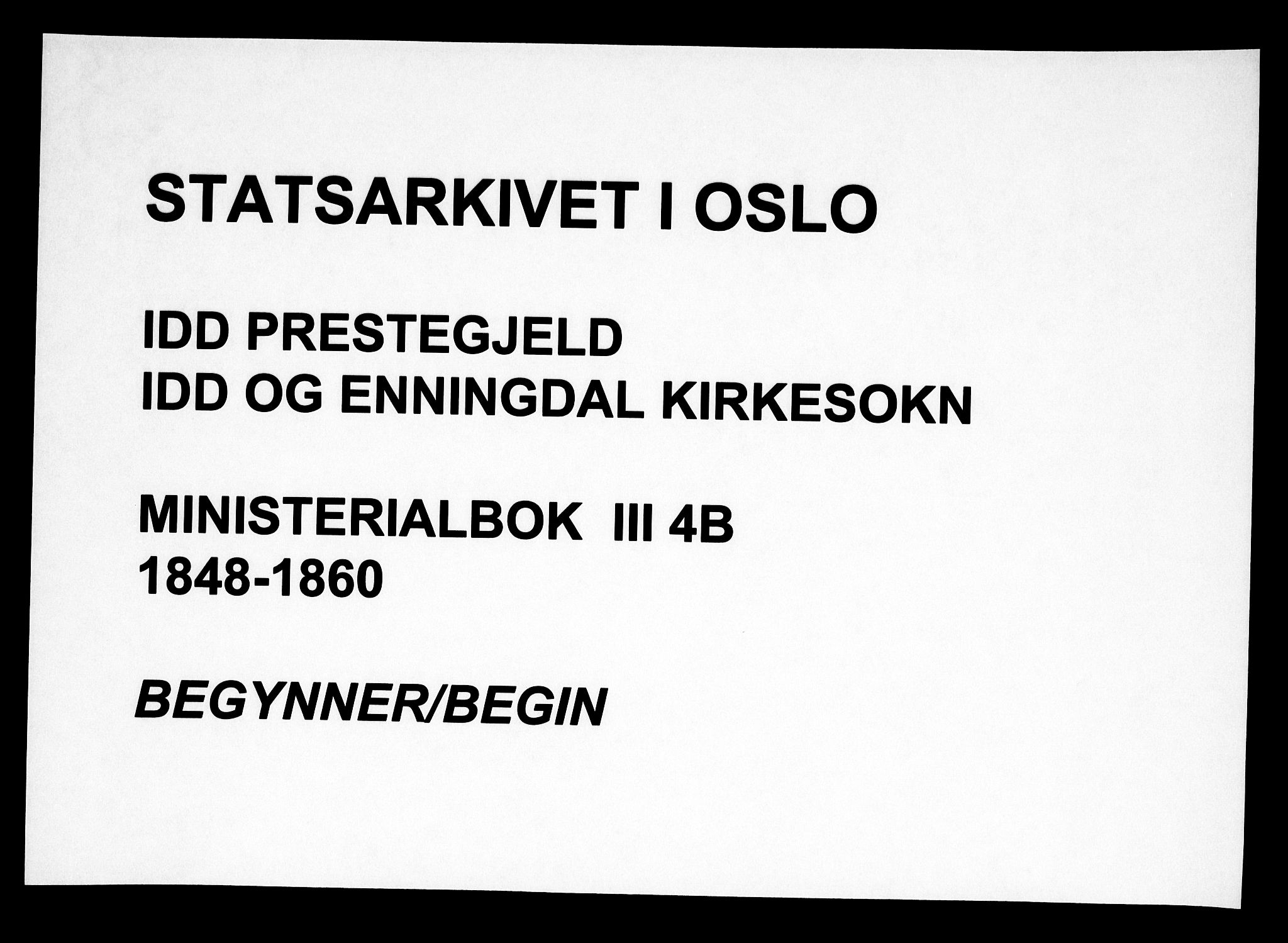 Idd prestekontor Kirkebøker, AV/SAO-A-10911/F/Fc/L0004b: Parish register (official) no. III 4B, 1848-1860