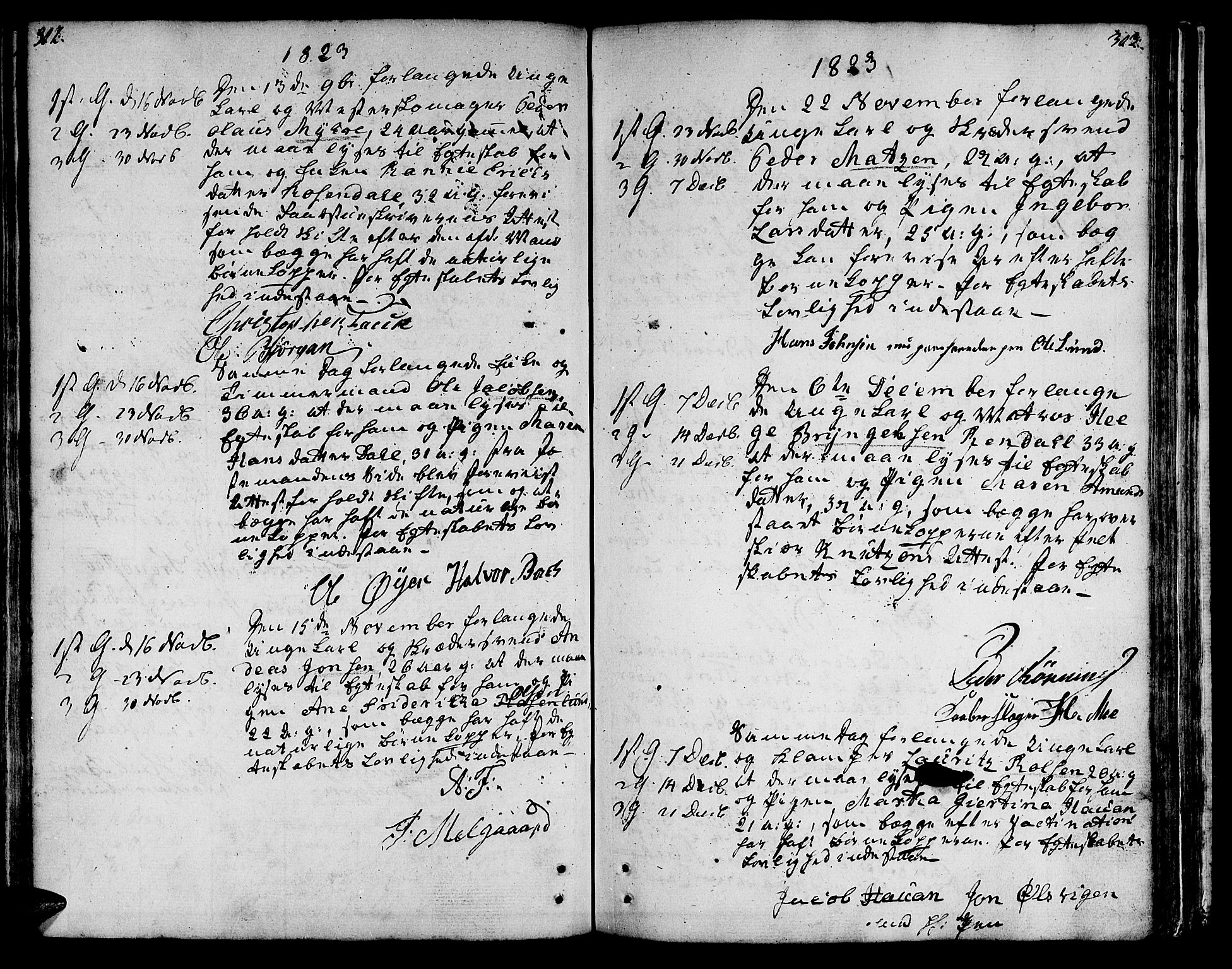 Ministerialprotokoller, klokkerbøker og fødselsregistre - Sør-Trøndelag, SAT/A-1456/601/L0042: Parish register (official) no. 601A10, 1802-1830, p. 302-303