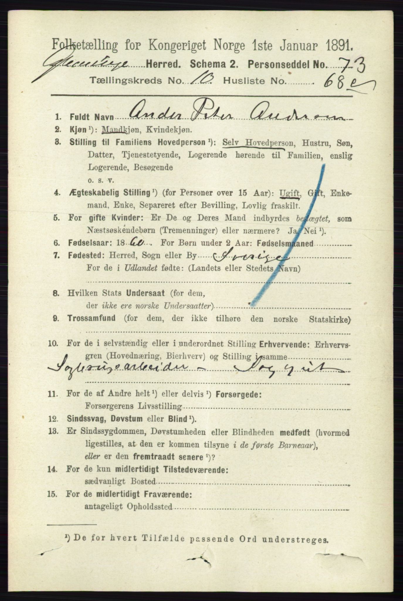 RA, 1891 census for 0132 Glemmen, 1891, p. 10528