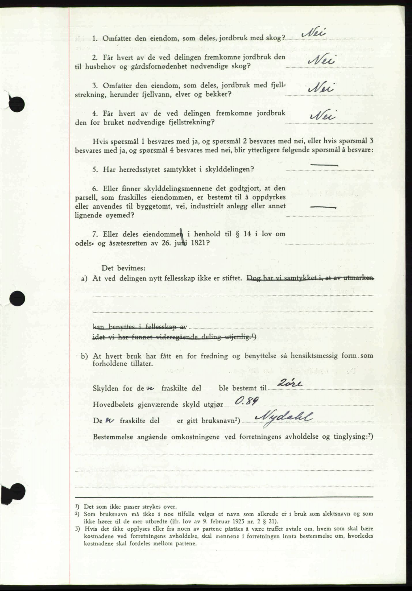 Toten tingrett, SAH/TING-006/H/Hb/Hbc/L0007: Mortgage book no. Hbc-07, 1939-1940, Diary no: : 711/1940