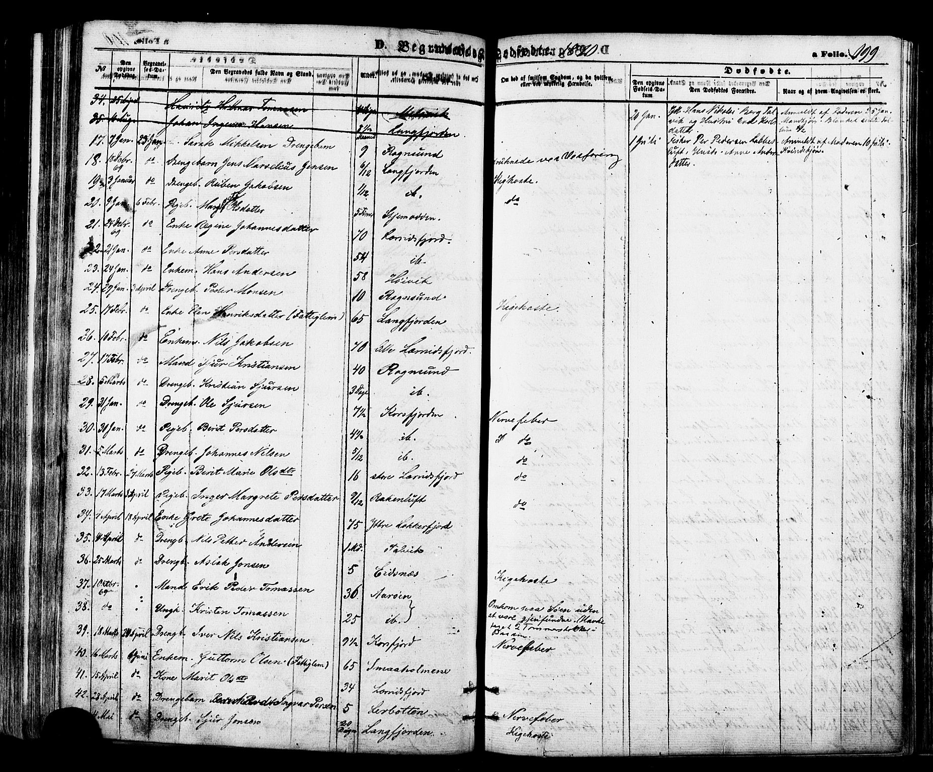 Talvik sokneprestkontor, SATØ/S-1337/H/Ha/L0011kirke: Parish register (official) no. 11, 1864-1877, p. 199