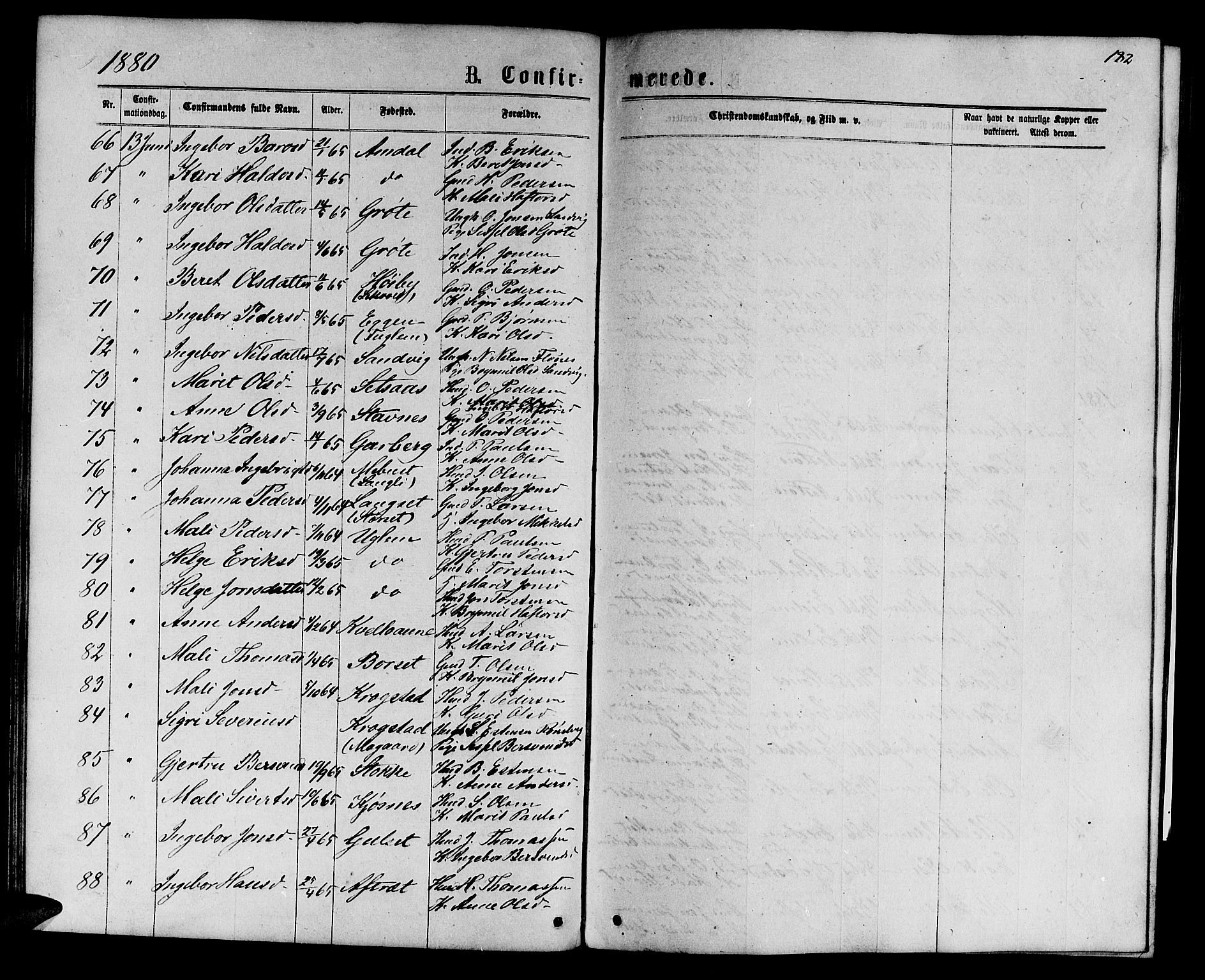 Ministerialprotokoller, klokkerbøker og fødselsregistre - Sør-Trøndelag, SAT/A-1456/695/L1156: Parish register (copy) no. 695C07, 1869-1888, p. 182