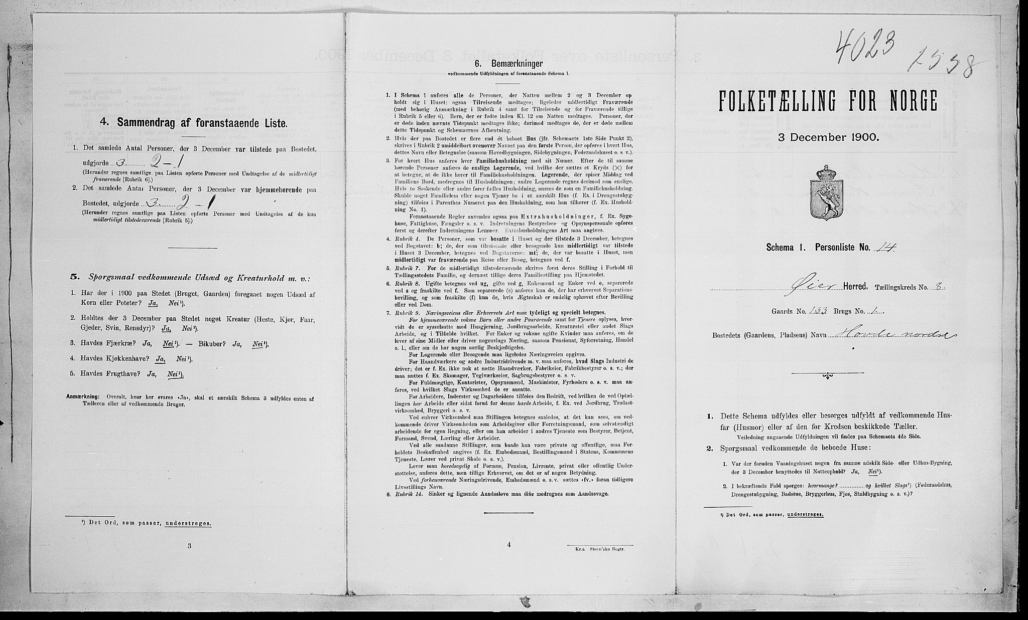 SAH, 1900 census for Øyer, 1900, p. 81