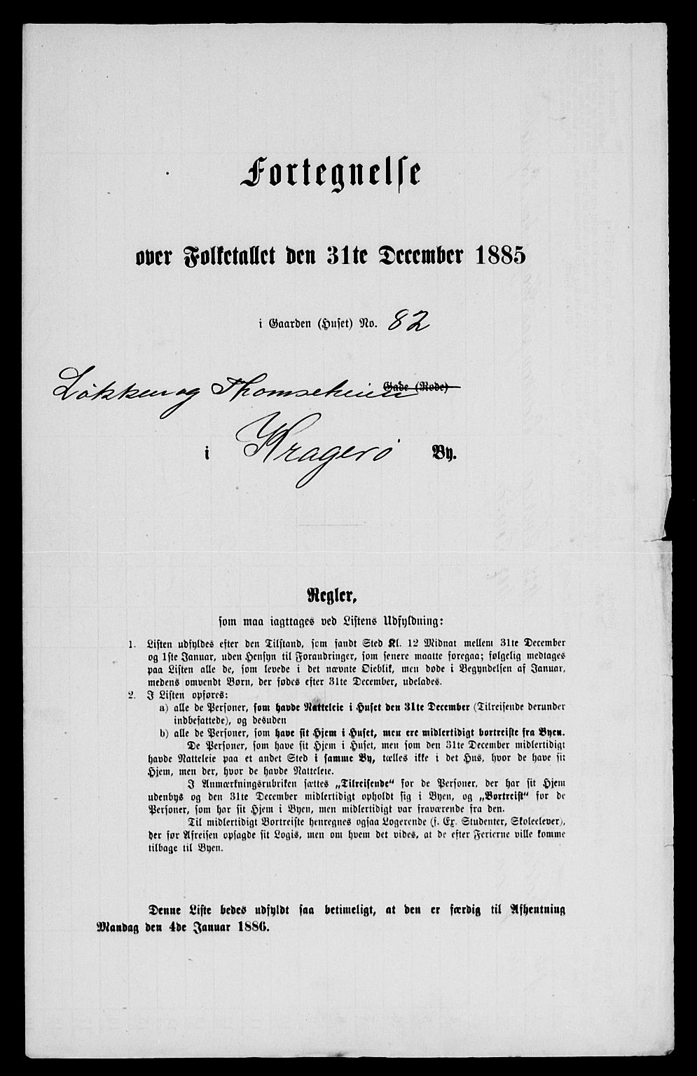 SAKO, 1885 census for 0801 Kragerø, 1885, p. 817