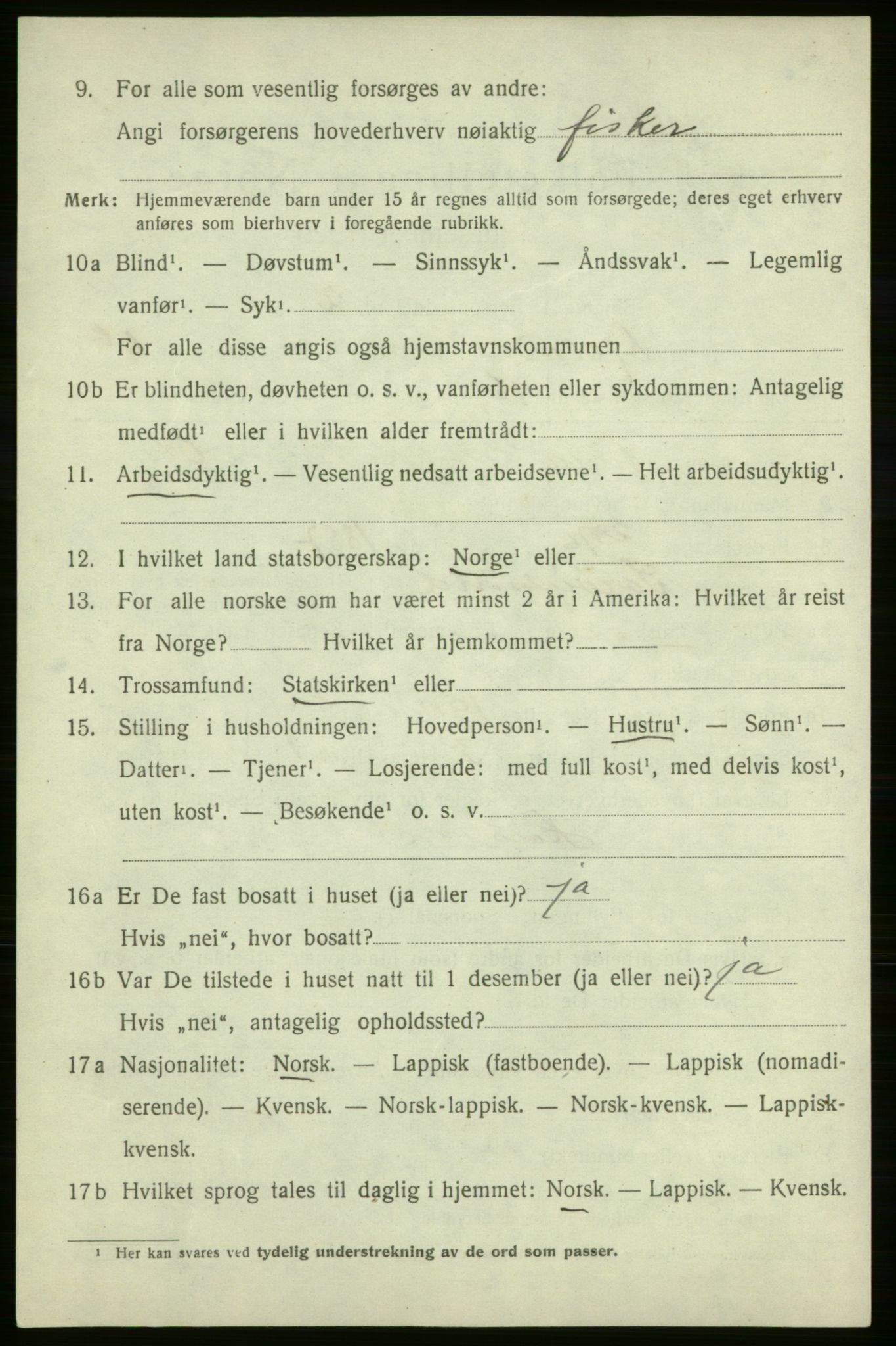 SATØ, 1920 census for Kjelvik, 1920, p. 3792