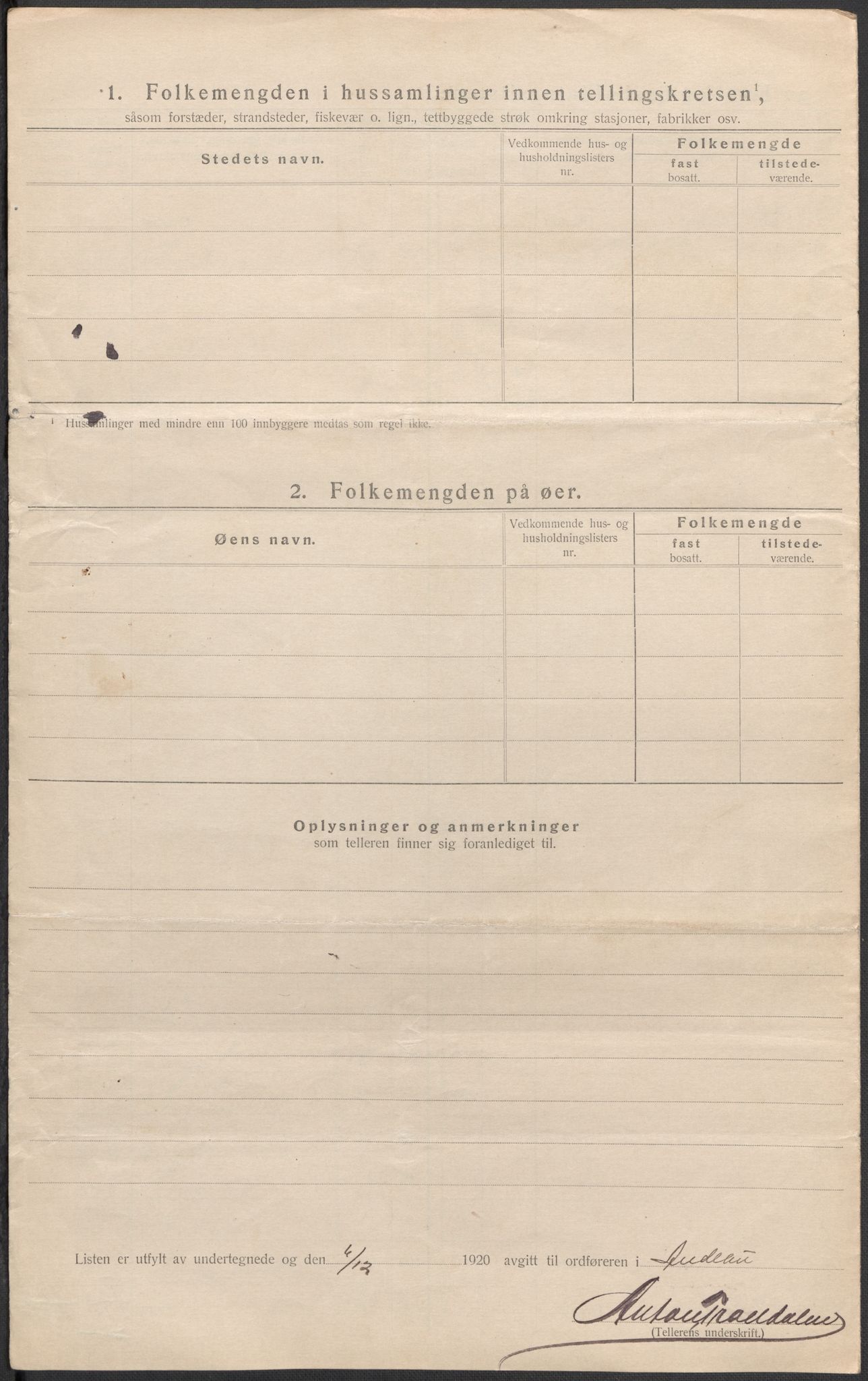 SAKO, 1920 census for Andebu, 1920, p. 23