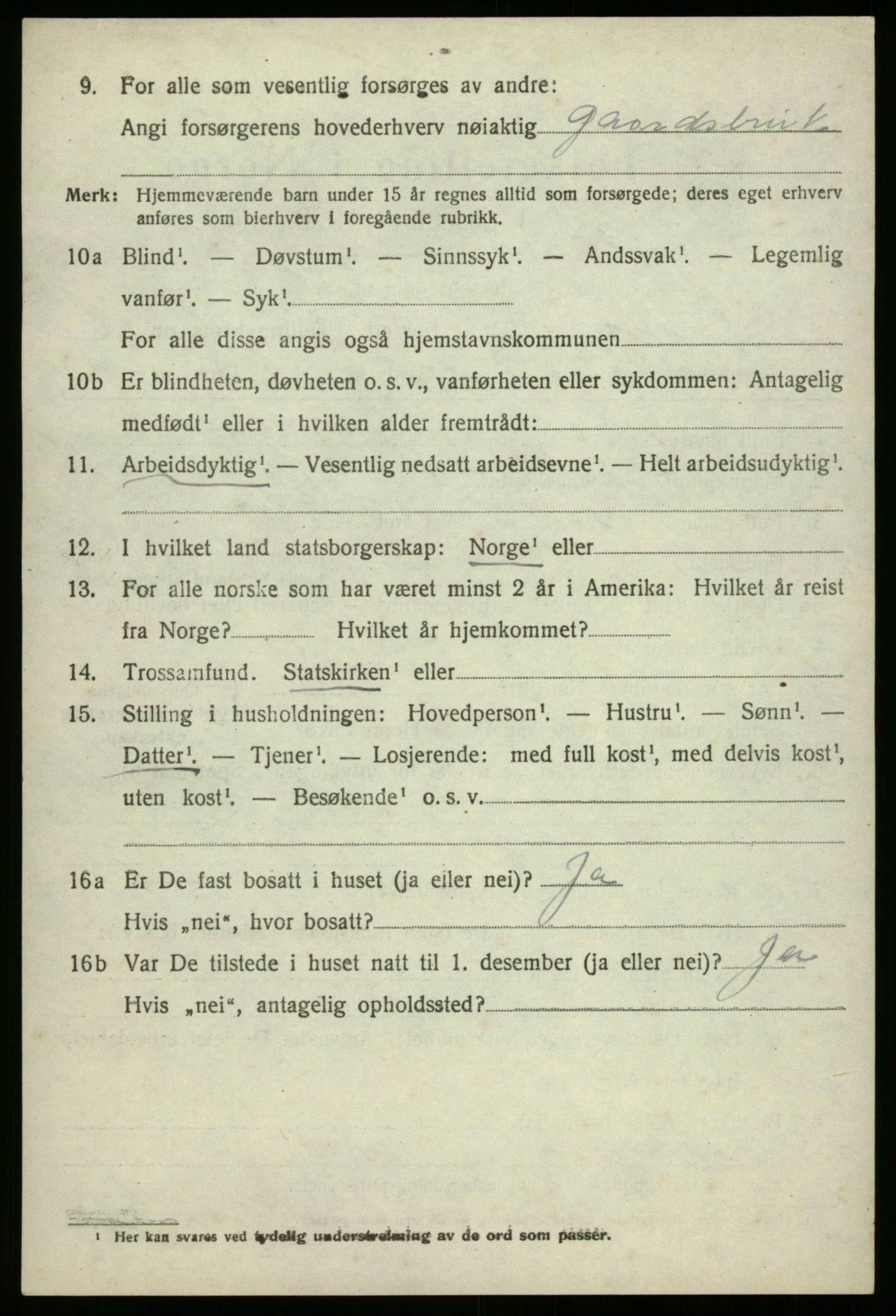 SAB, 1920 census for Stryn, 1920, p. 6025