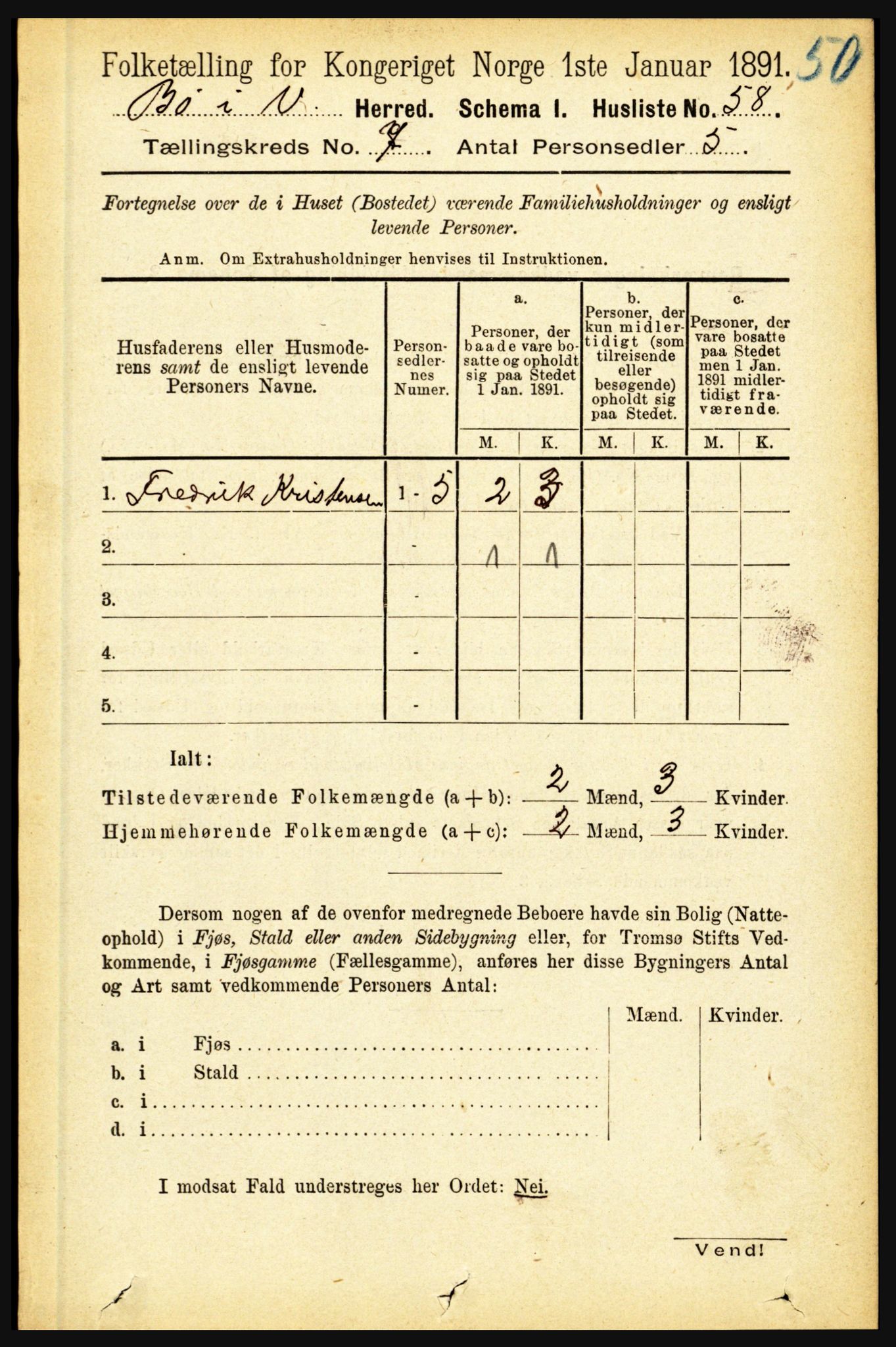 RA, 1891 census for 1867 Bø, 1891, p. 2480