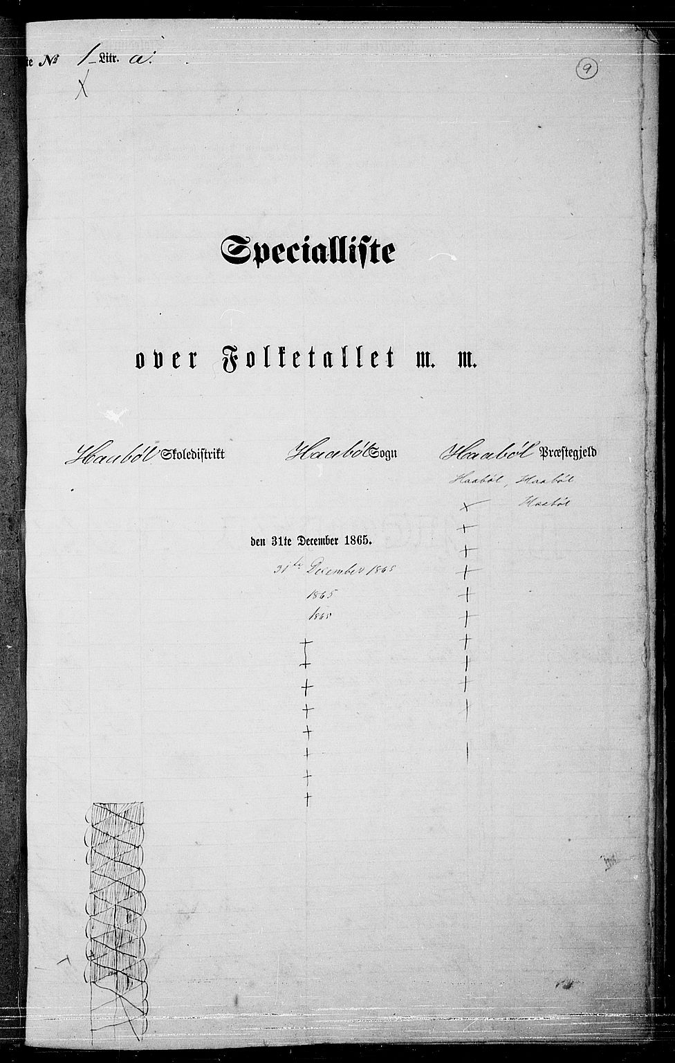 RA, 1865 census for Hobøl, 1865, p. 10