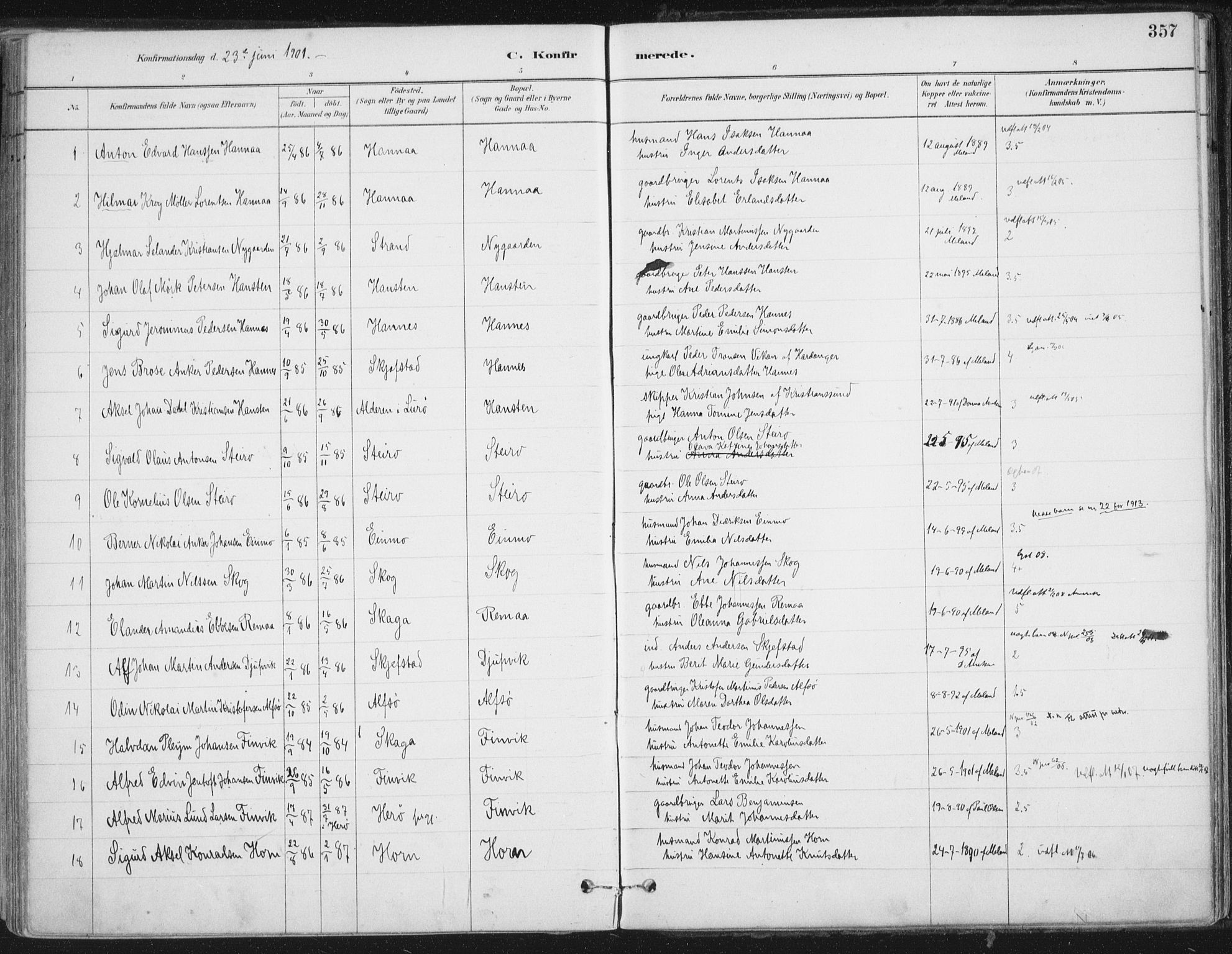 Ministerialprotokoller, klokkerbøker og fødselsregistre - Nordland, AV/SAT-A-1459/838/L0552: Parish register (official) no. 838A10, 1880-1910, p. 357