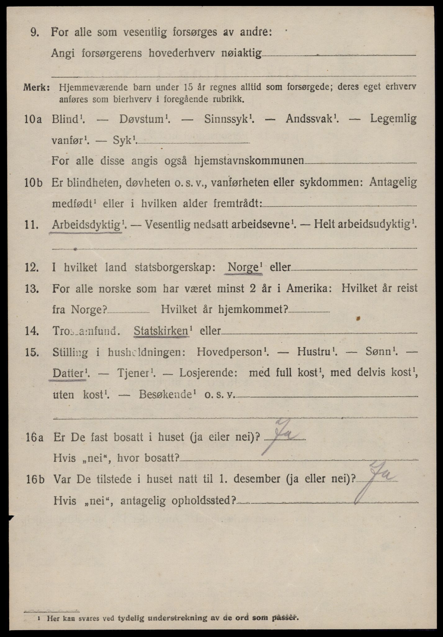 SAT, 1920 census for Borgund, 1920, p. 18081