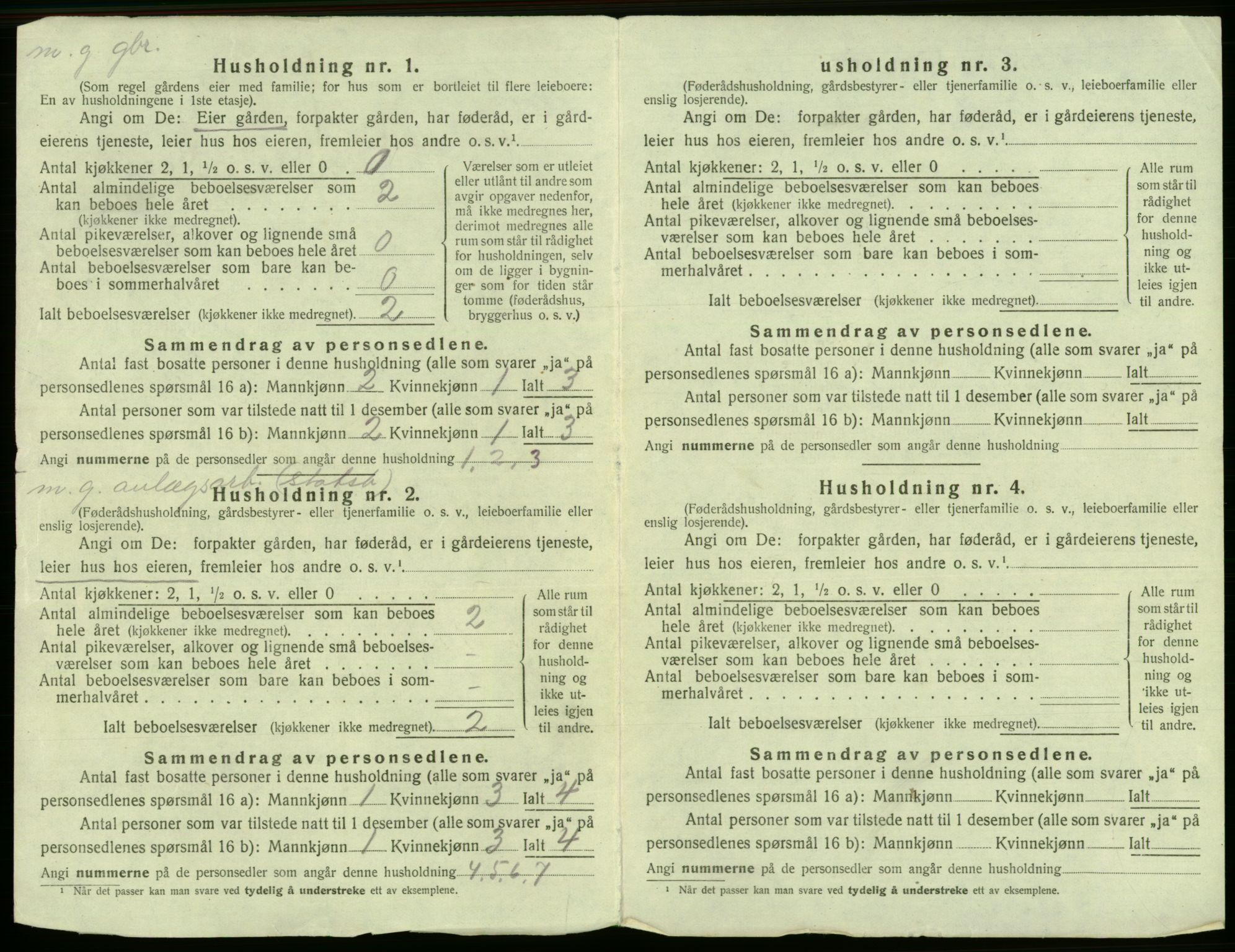 SAB, 1920 census for Fana, 1920, p. 95