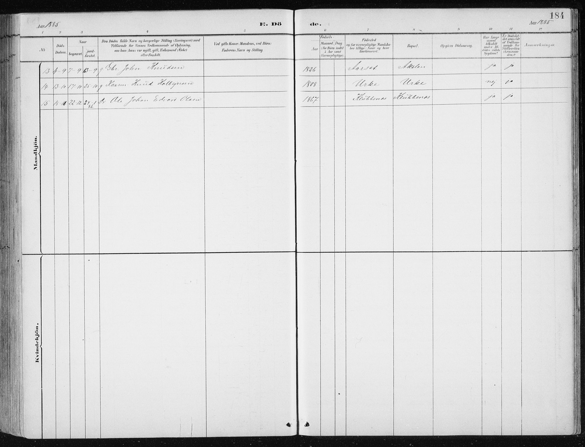 Ministerialprotokoller, klokkerbøker og fødselsregistre - Møre og Romsdal, AV/SAT-A-1454/515/L0215: Parish register (copy) no. 515C02, 1884-1906, p. 184