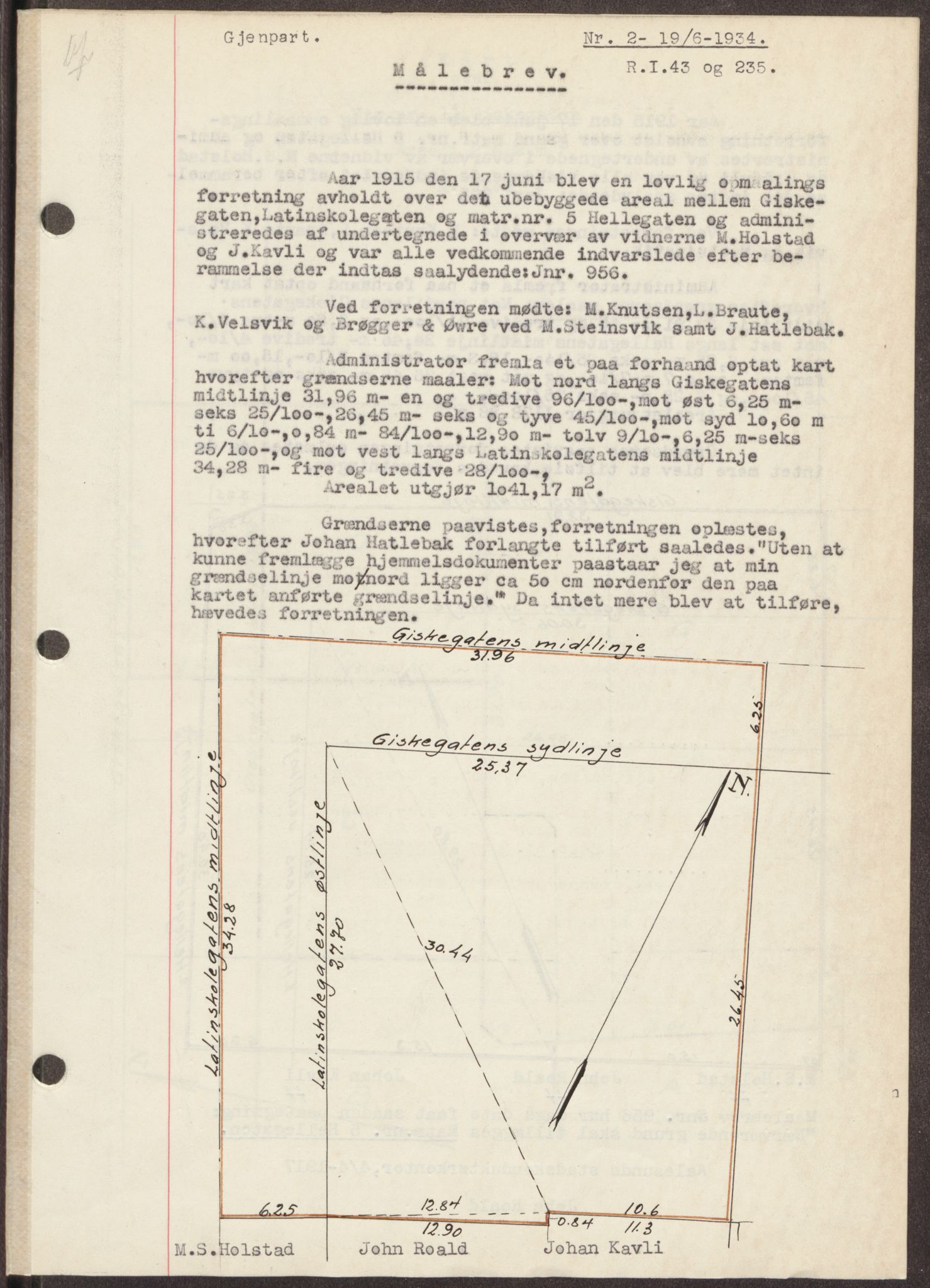 Ålesund byfogd, AV/SAT-A-4384: Mortgage book no. 31, 1933-1934, Deed date: 19.06.1934