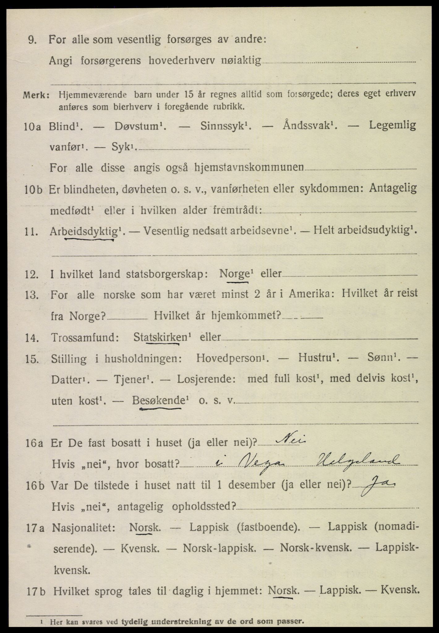 SAT, 1920 census for Leka, 1920, p. 1722