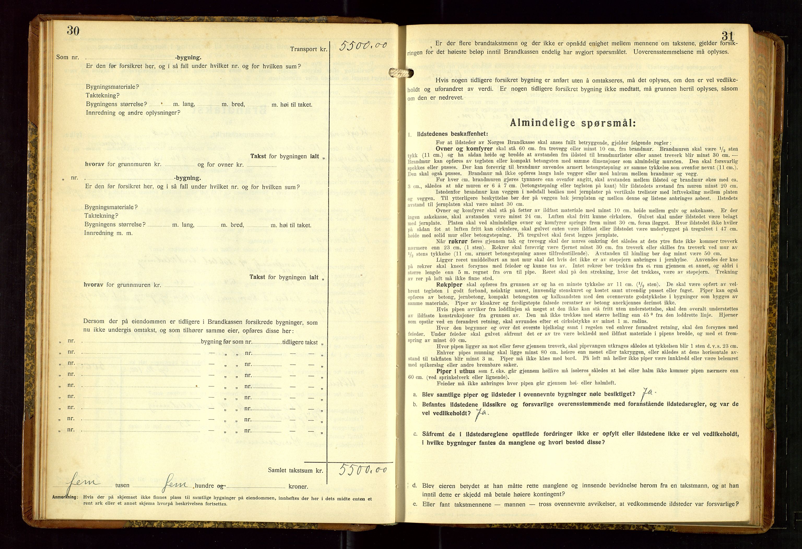 Høyland/Sandnes lensmannskontor, SAST/A-100166/Gob/L0006: "Brandtakstprotokoll", 1936-1938, p. 30-31