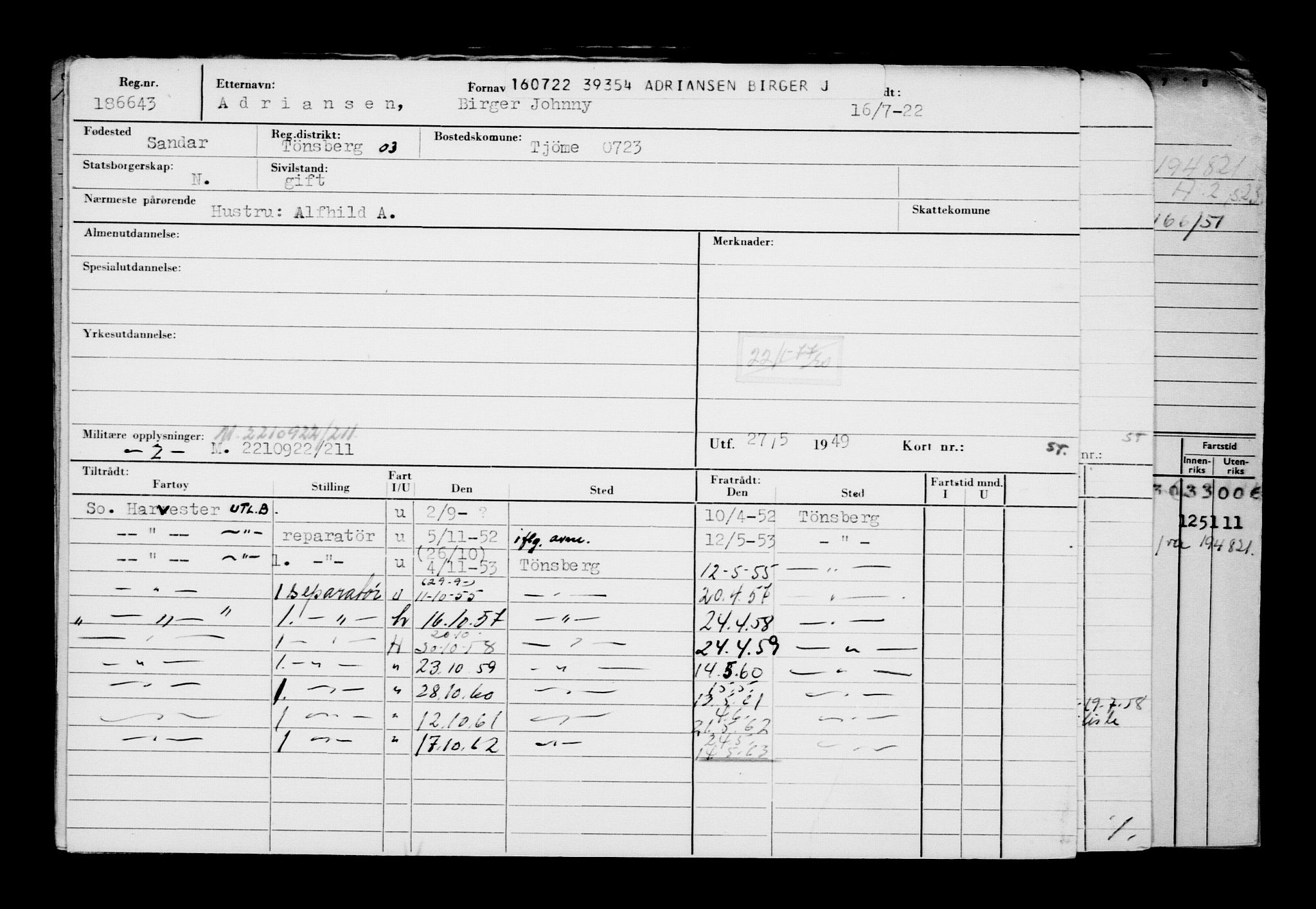 Direktoratet for sjømenn, AV/RA-S-3545/G/Gb/L0208: Hovedkort, 1922, p. 514